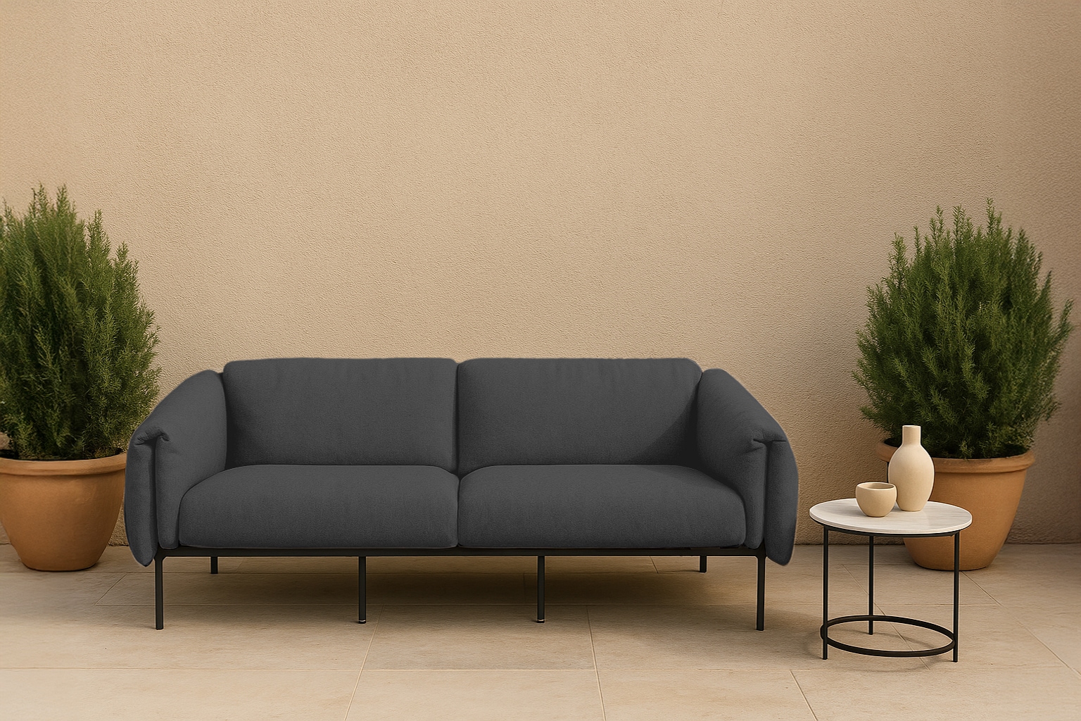 Home affaire 2-Sitzer »Lumi« Outdoor Gartensofa, wetterfeste Materialien, Breite 186 cm