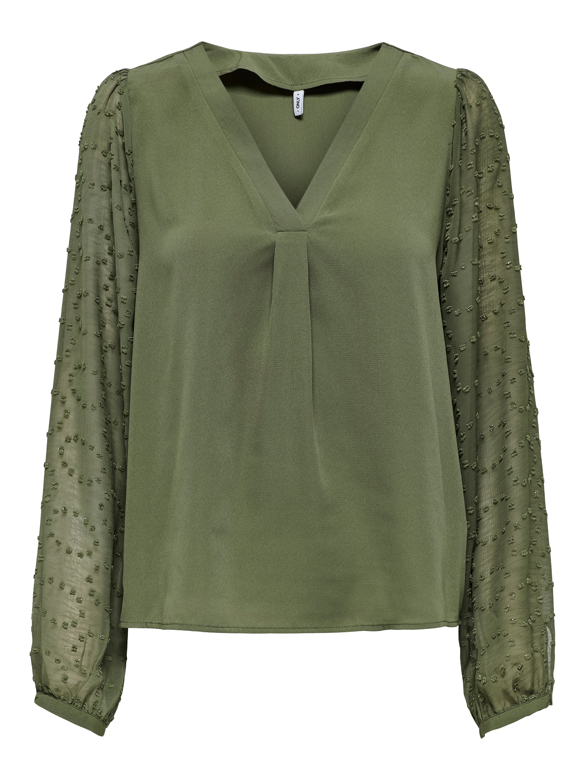 ONLY Shirtbluse »ONLMASJA FR L/S V-NECK SHIRT CS PTM«
