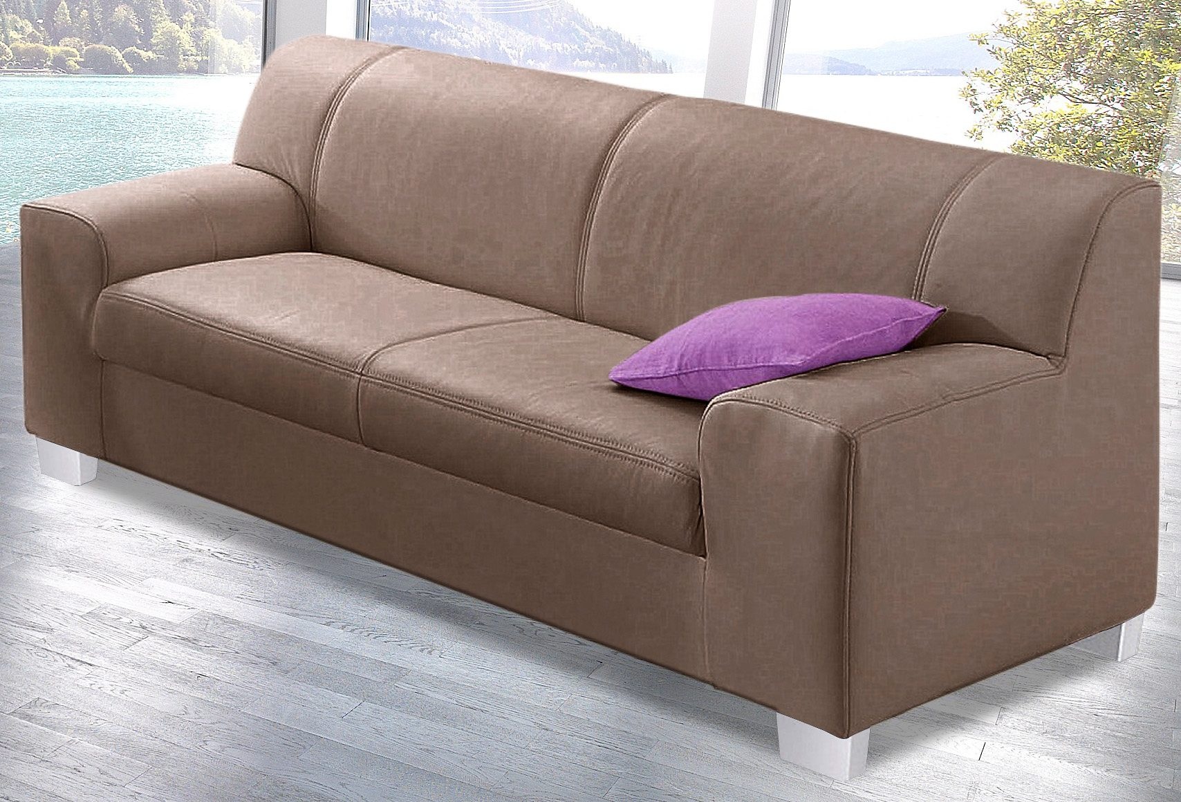 DOMO collection 3-Sitzer »Amando zeitlos und modern, komfortabel,« in vielen Bezugsvarianten, auch in Leder