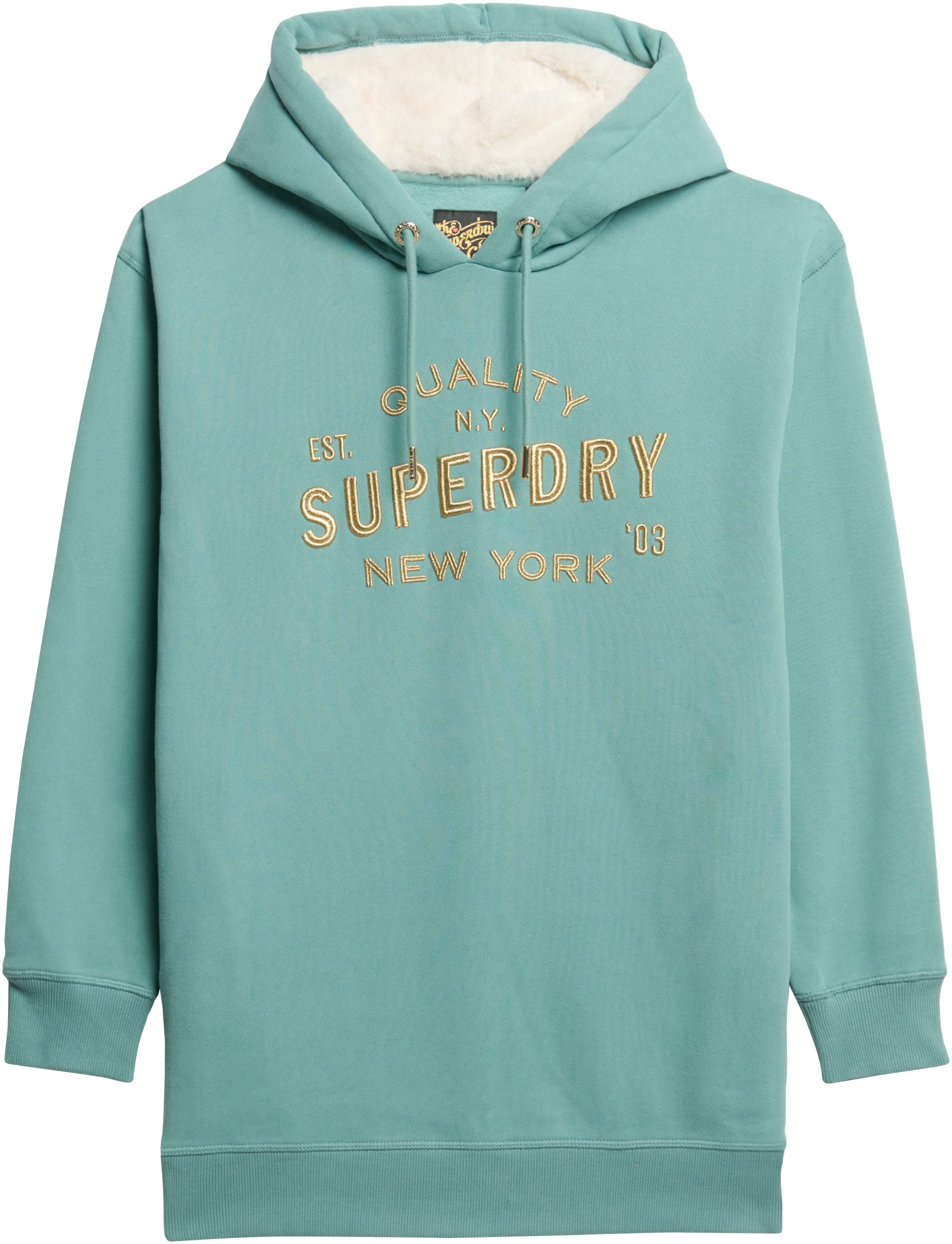 Superdry Jerseykleid »LUXE METALLIC LOGO HOOD DRESS«
