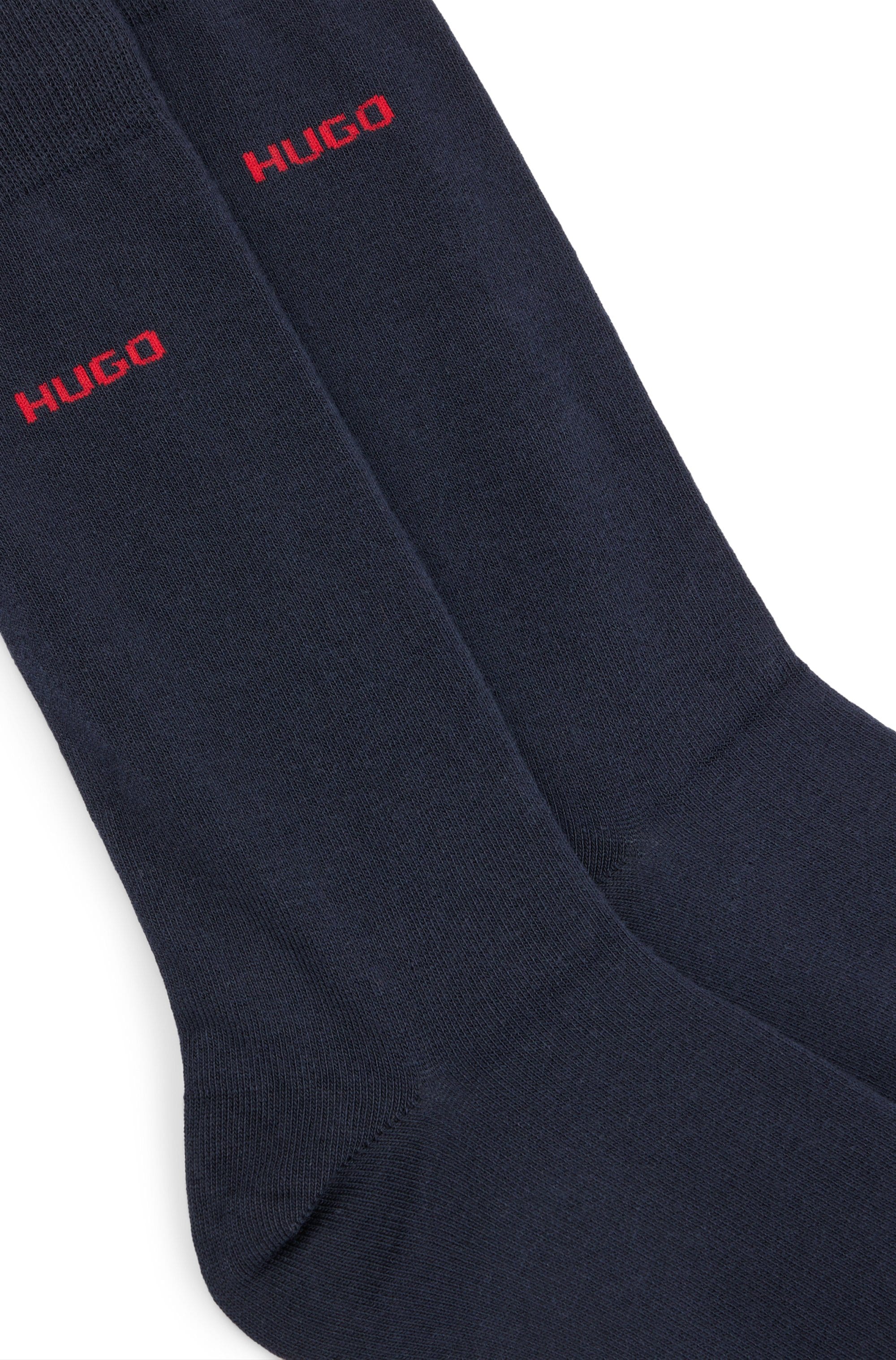 HUGO Underwear Businesssocken »2P RS UNI CC«, (Packung, 2 Paar, 2er Pack), mit kontrastfarbenem HUGO Logo-Schriftzug