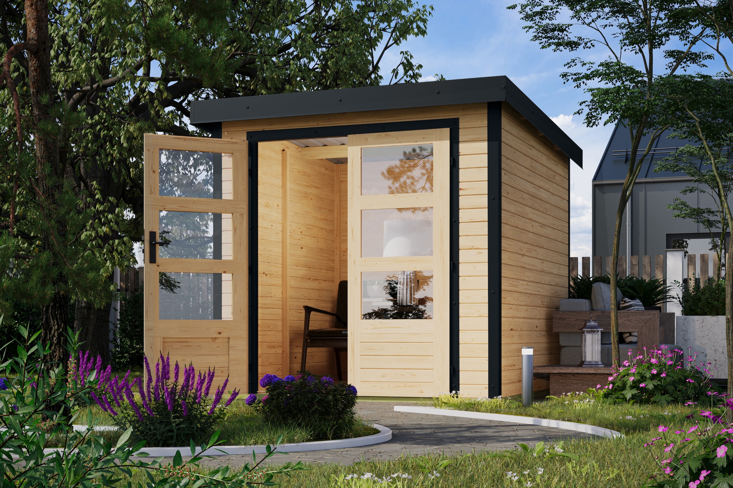 Karibu Gartenhaus »Jupiterino 2, in verschiedenen Farben« Made in Germany
