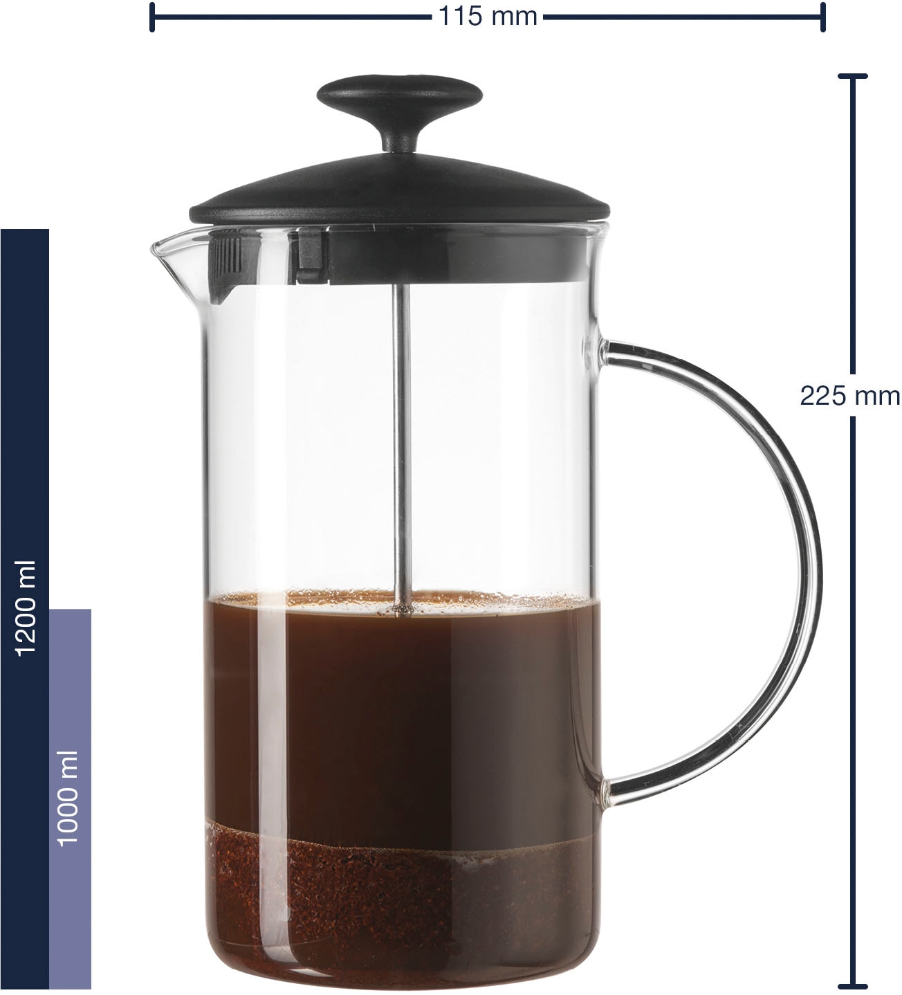 LEONARDO Kaffeebereiter »CAFFEE PER ME«, 1 l Kaffeekanne, 1000 ml