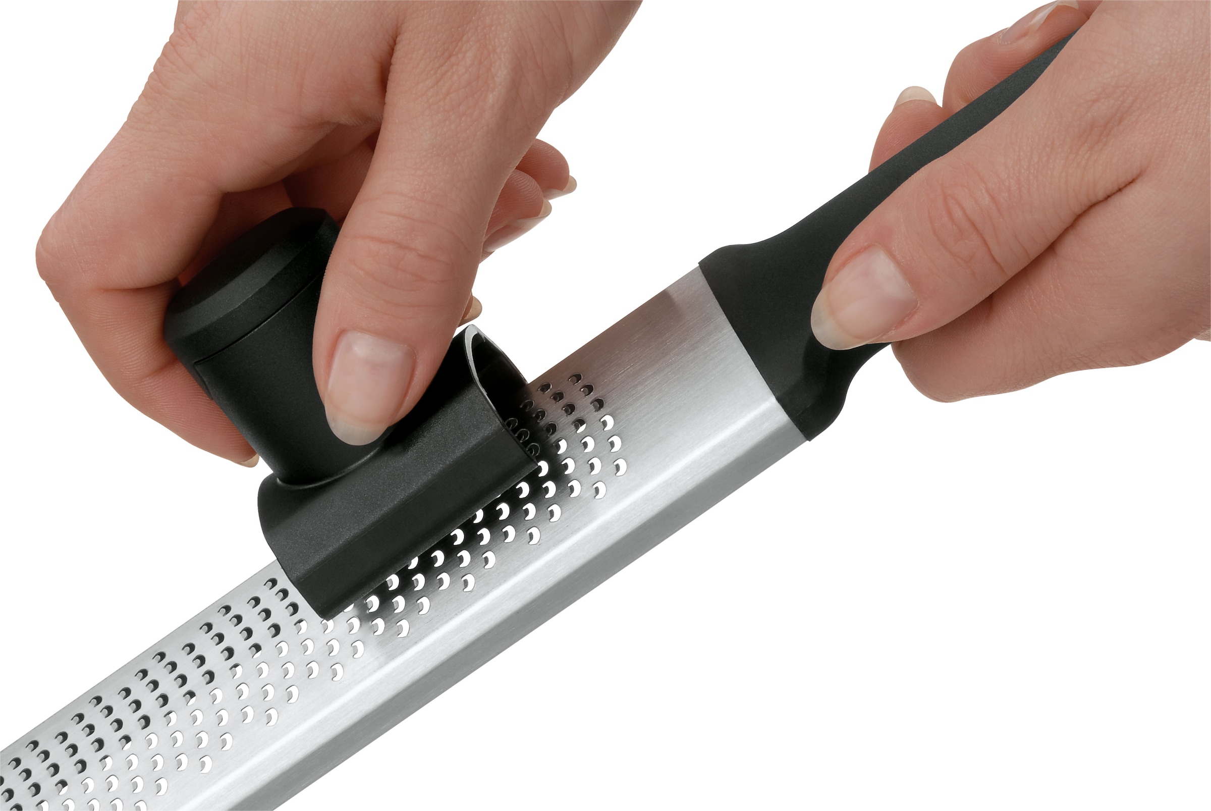 WMF Küchenreibe »Top Tools« Cromargan Edelstahl, rutschfester Soft-Touch-Griff, Fingerschutz