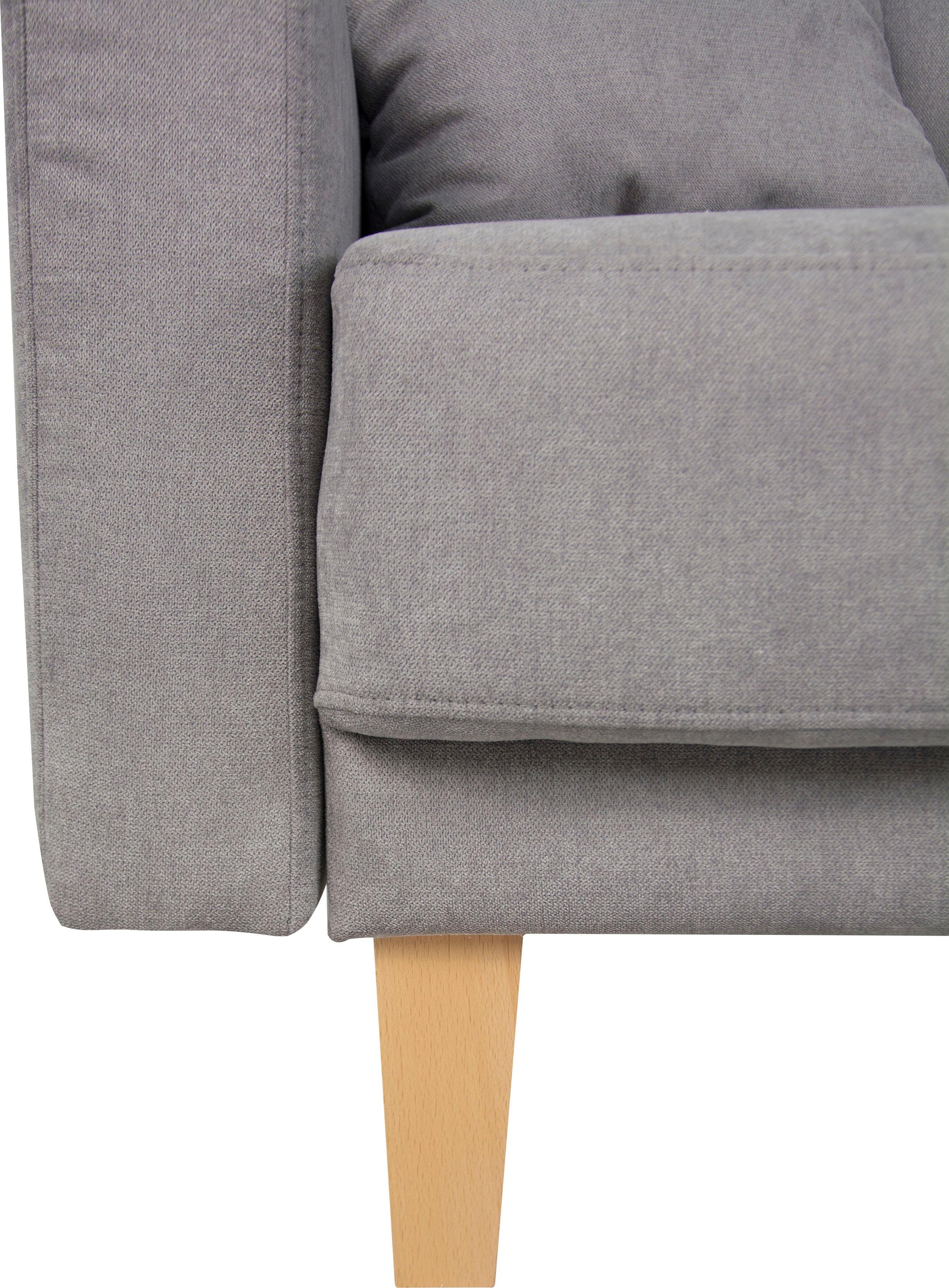 Home affaire 3-Sitzer »TRIPLO optionale Schlafsofa mit Bettkasten, Maße B/T/H: 215/100/89 cm«, Wahlweise Bettfunktion - Liegefläche 145x191 cm, Rücken-, Zierkissen