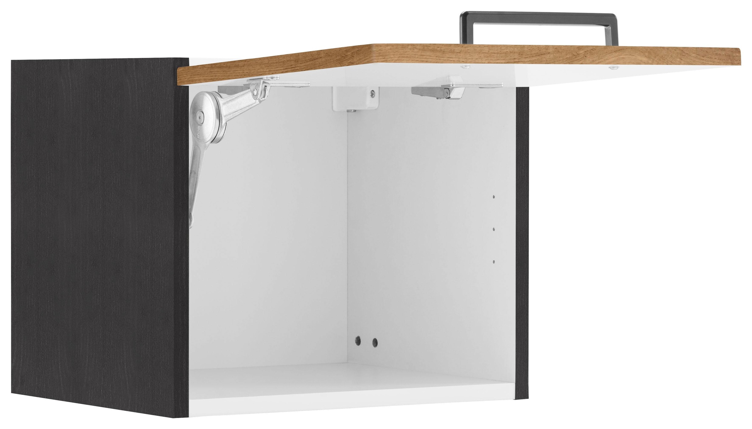 KOCHSTATION Klapphängeschrank »KS-Tulsa« 40 cm breit, mit 1 Klappe, schwarzer Metallgriff, MDF Front