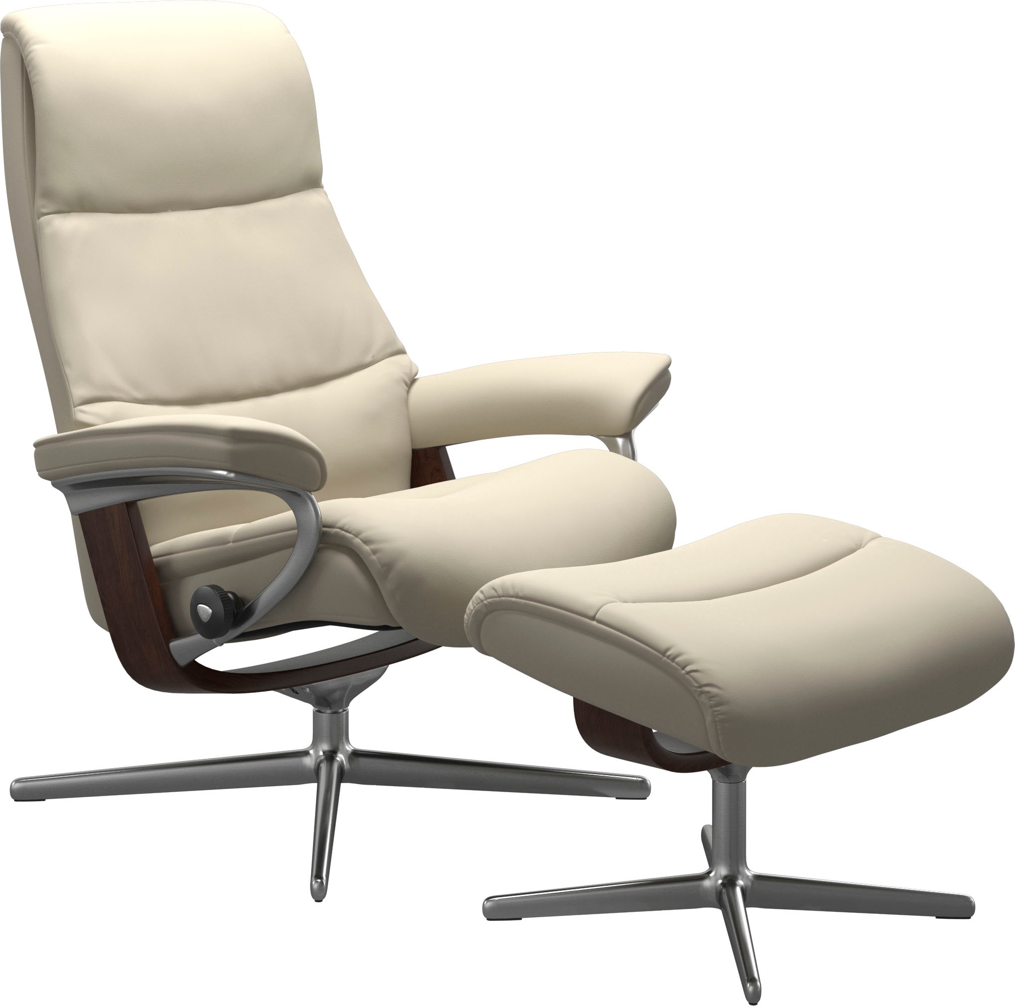 Stressless® Fußhocker »View« mit Cross Base, Größe S, M & L, Holzakzent Braun
