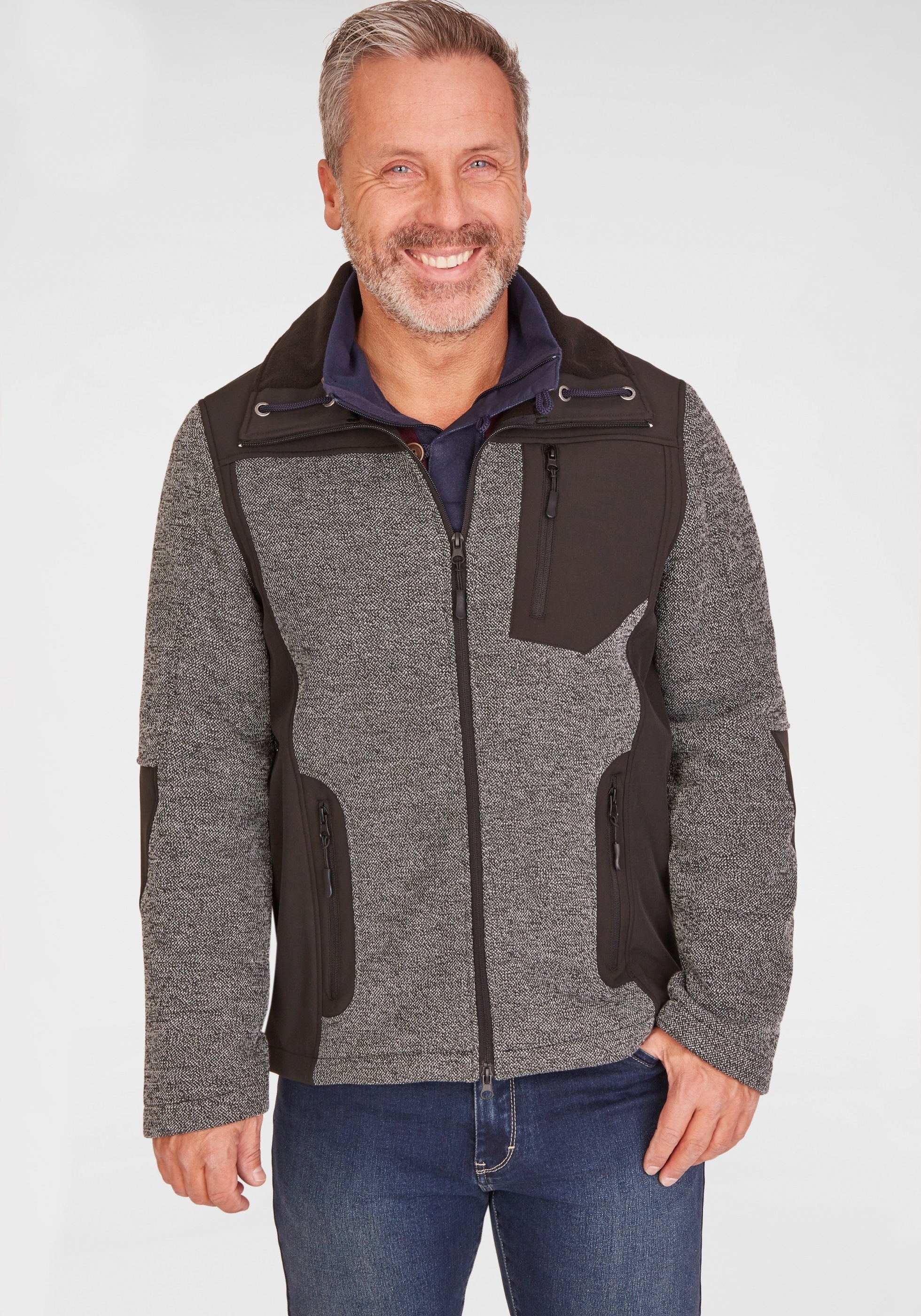 NAVIGAZIONE Softshelljacke im Materialmix
