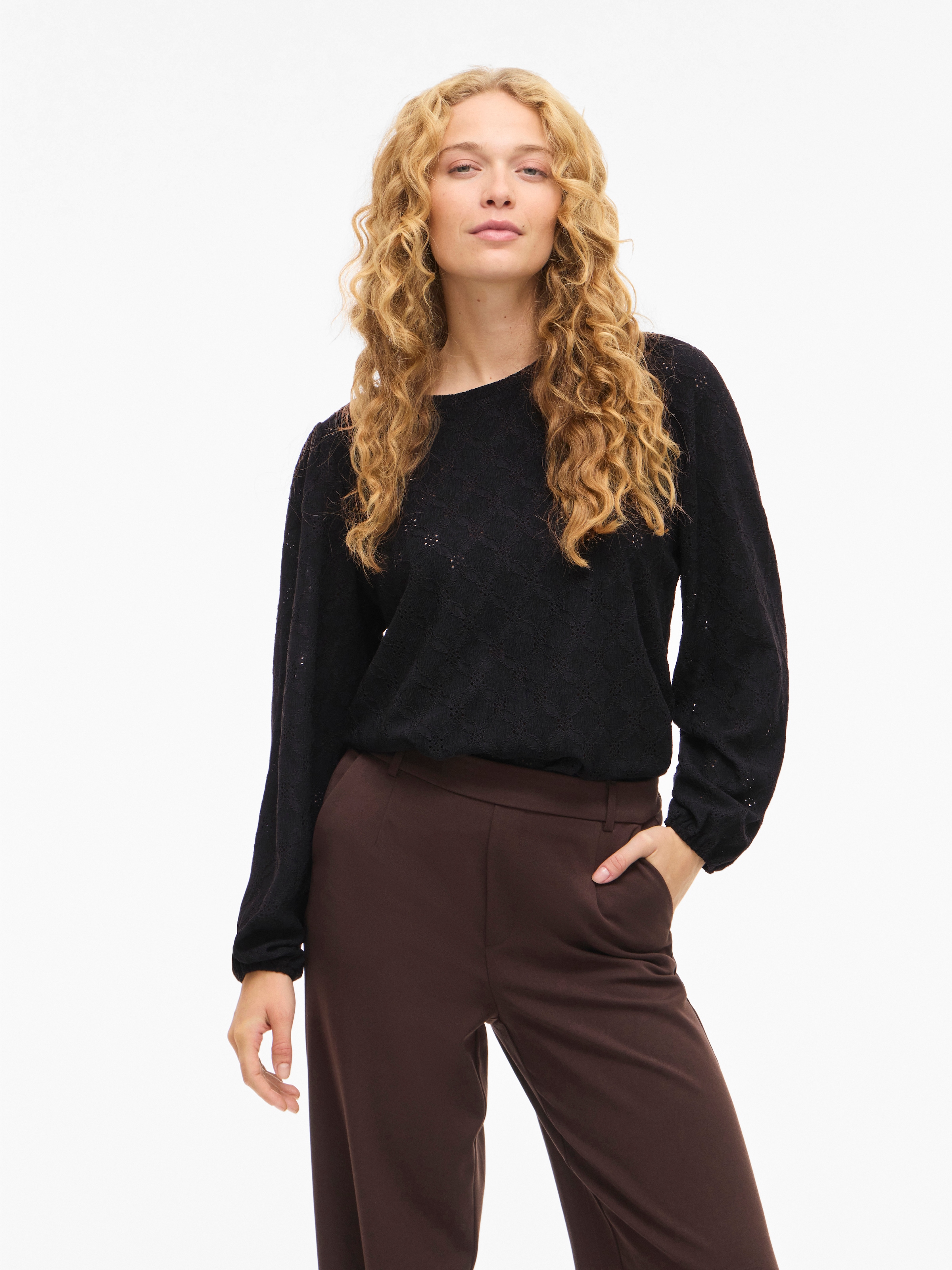 Vila Langarmshirt »VIASTA O-NECK L/S TOP - NOOS«