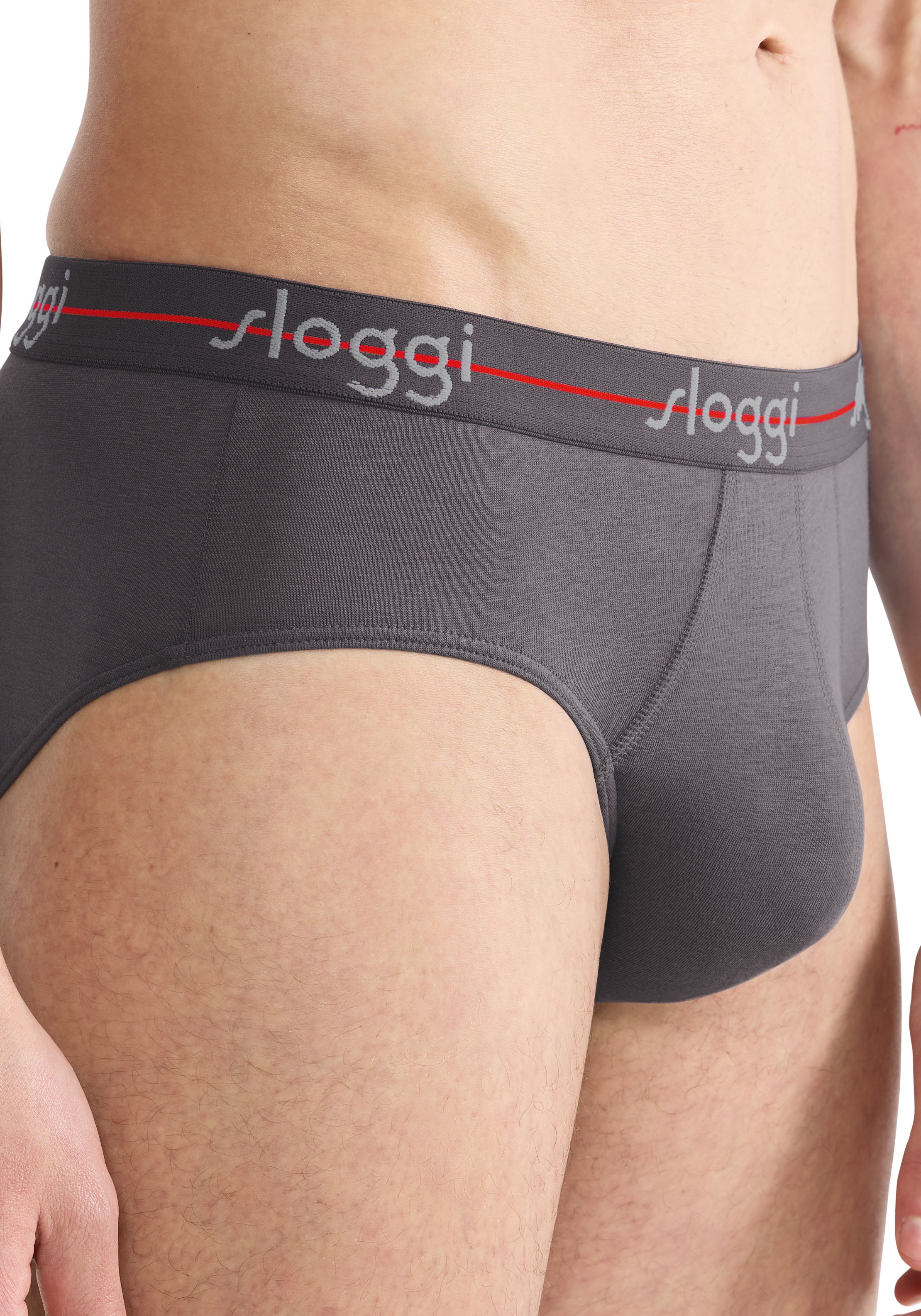 sloggi Slip »men Start Midi C2P box«, (2er Pack), sportlicher Schnitt, weicher Bund
