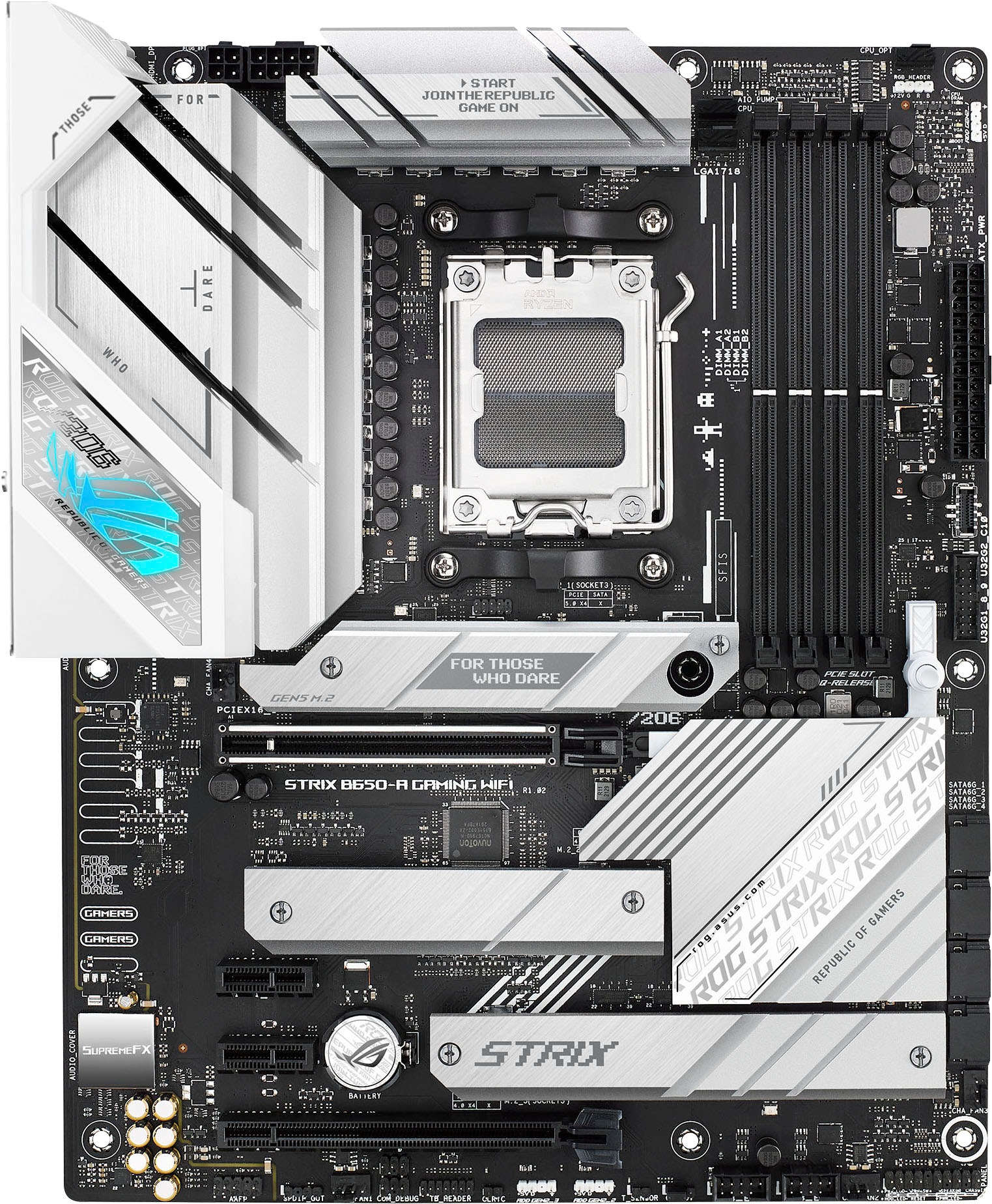 Asus Mainboard »ROG STRIX B650-A GAMING WIFI«, Ryzen 7000, DDR5 Speicher, 12+2 Power Stages, USB 3.2 Gen 2x2 Typ-C