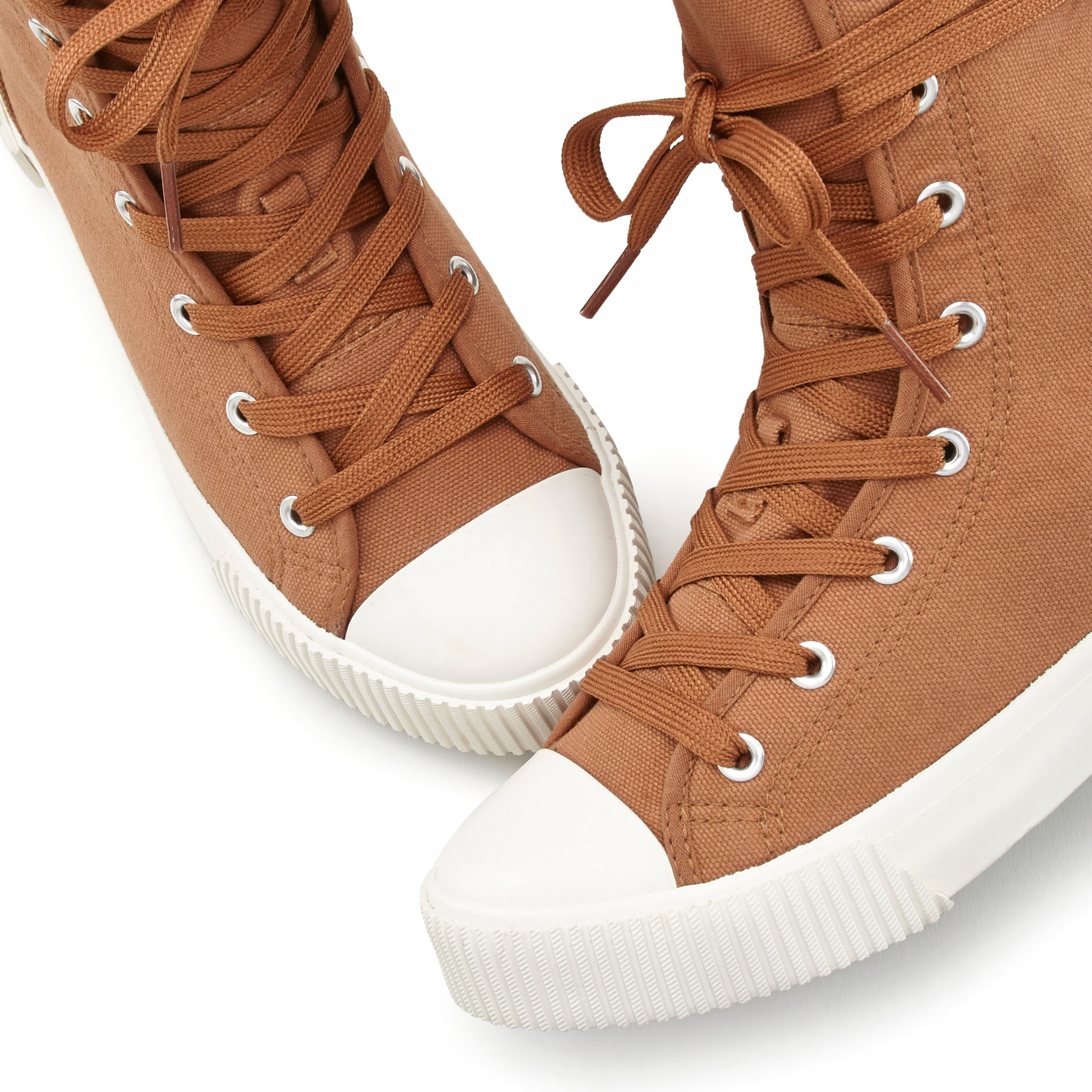 LASCANA Stiefelette, im Combat Look, High Top Sneaker, Schnürschuh, Textil-Boots