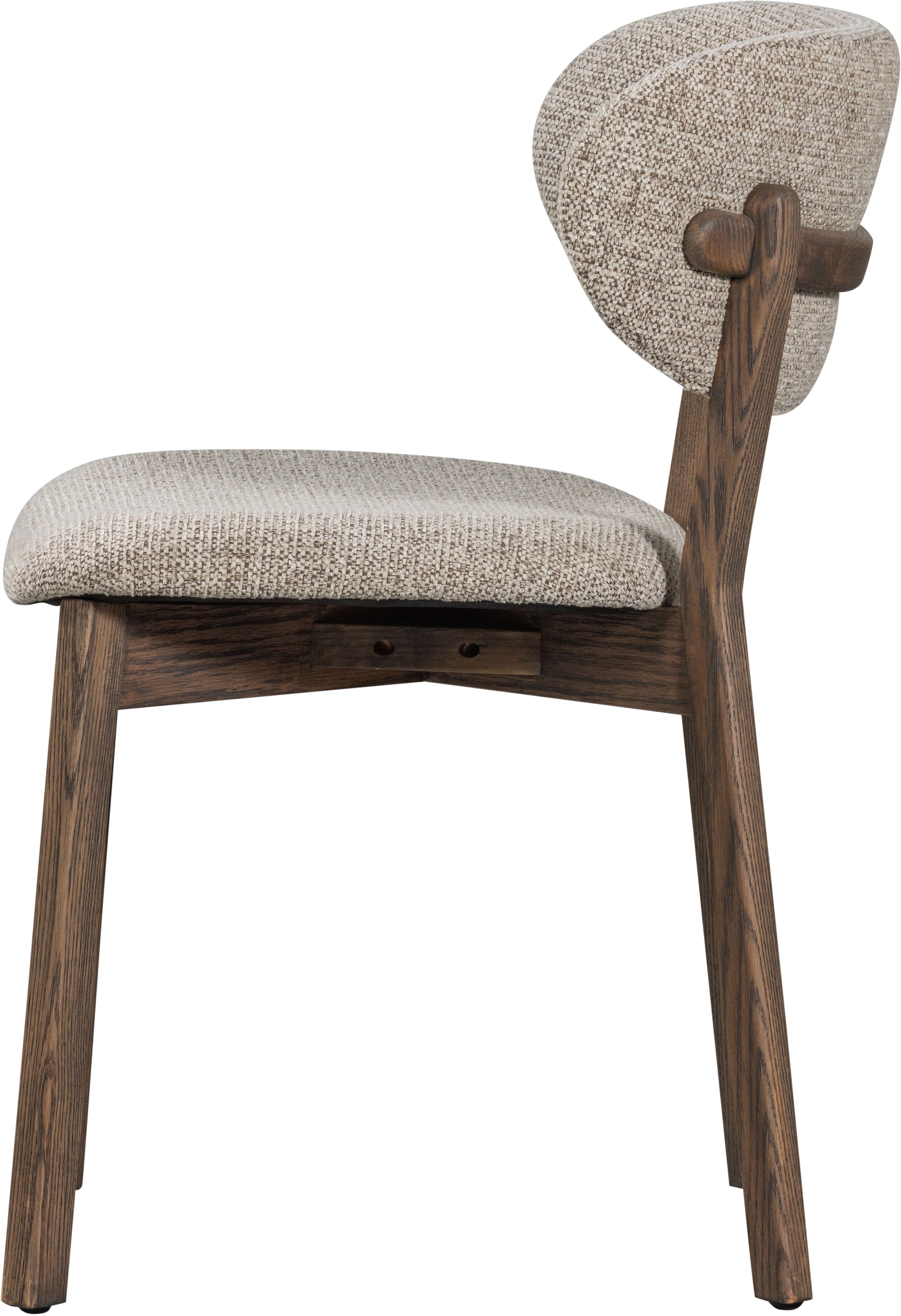 WOOOD Esszimmerstuhl »Udar mit Melange-Gewebe More und Eichengestell H 82 cm« (Set) 2 Stk.(Set, 2 St), strapazierfähiger Stoff, moderne Gestaltung