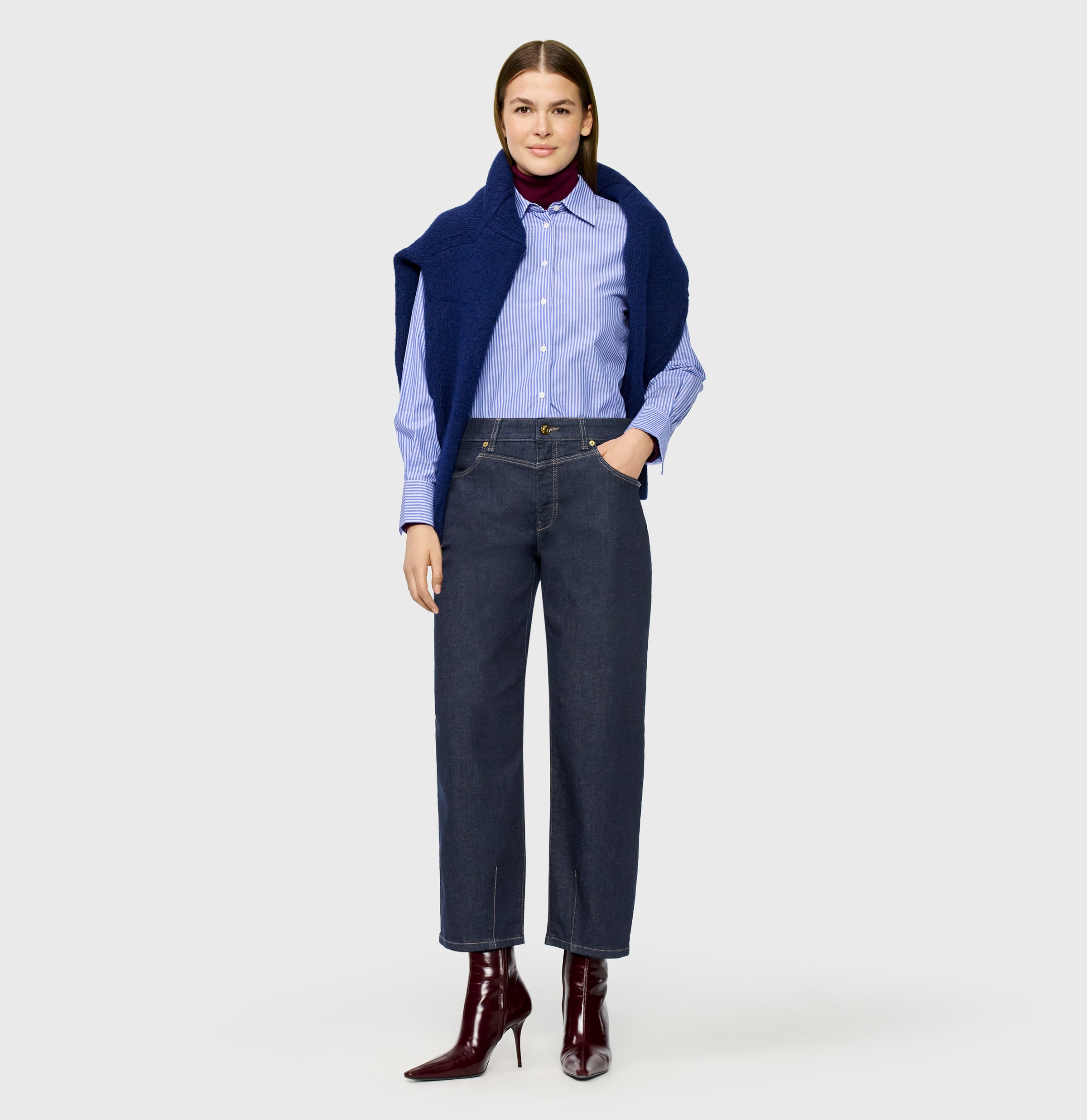 MAC Relax-fit-Jeans »BOBBIE« Barrel Jeans mit modernen Naht-Details