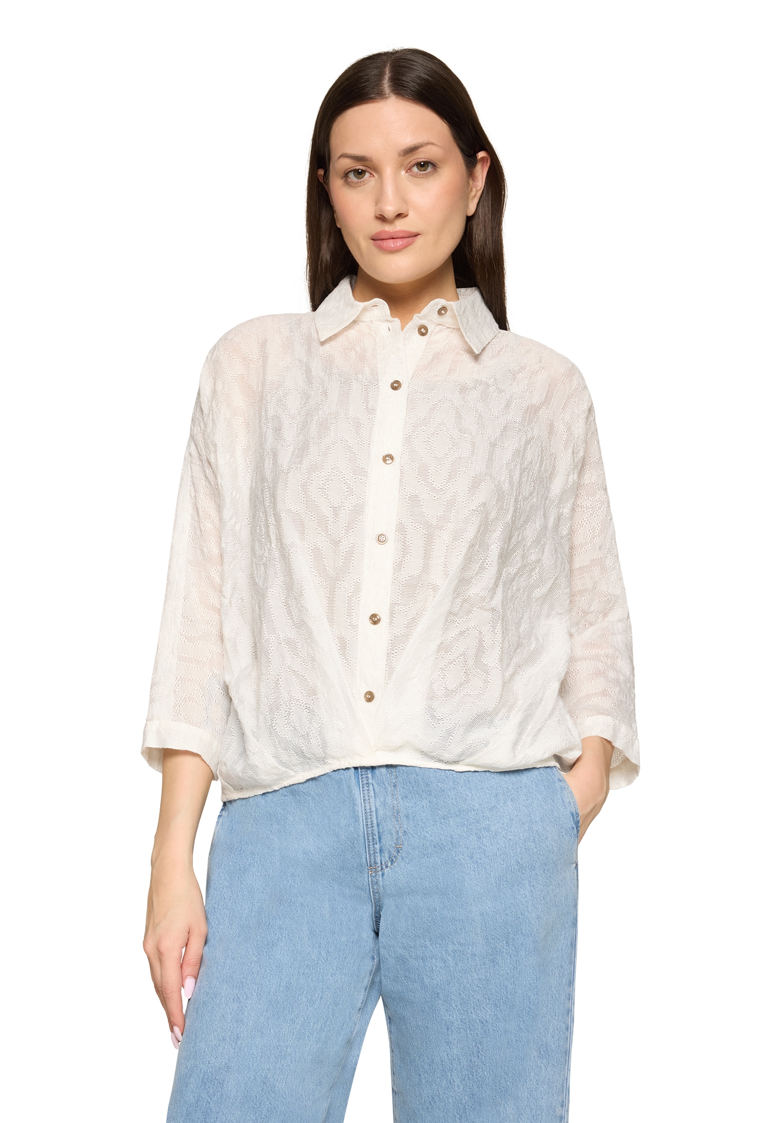 Cartoon Klassische Bluse »Oversize-Bluse mit Kragen«