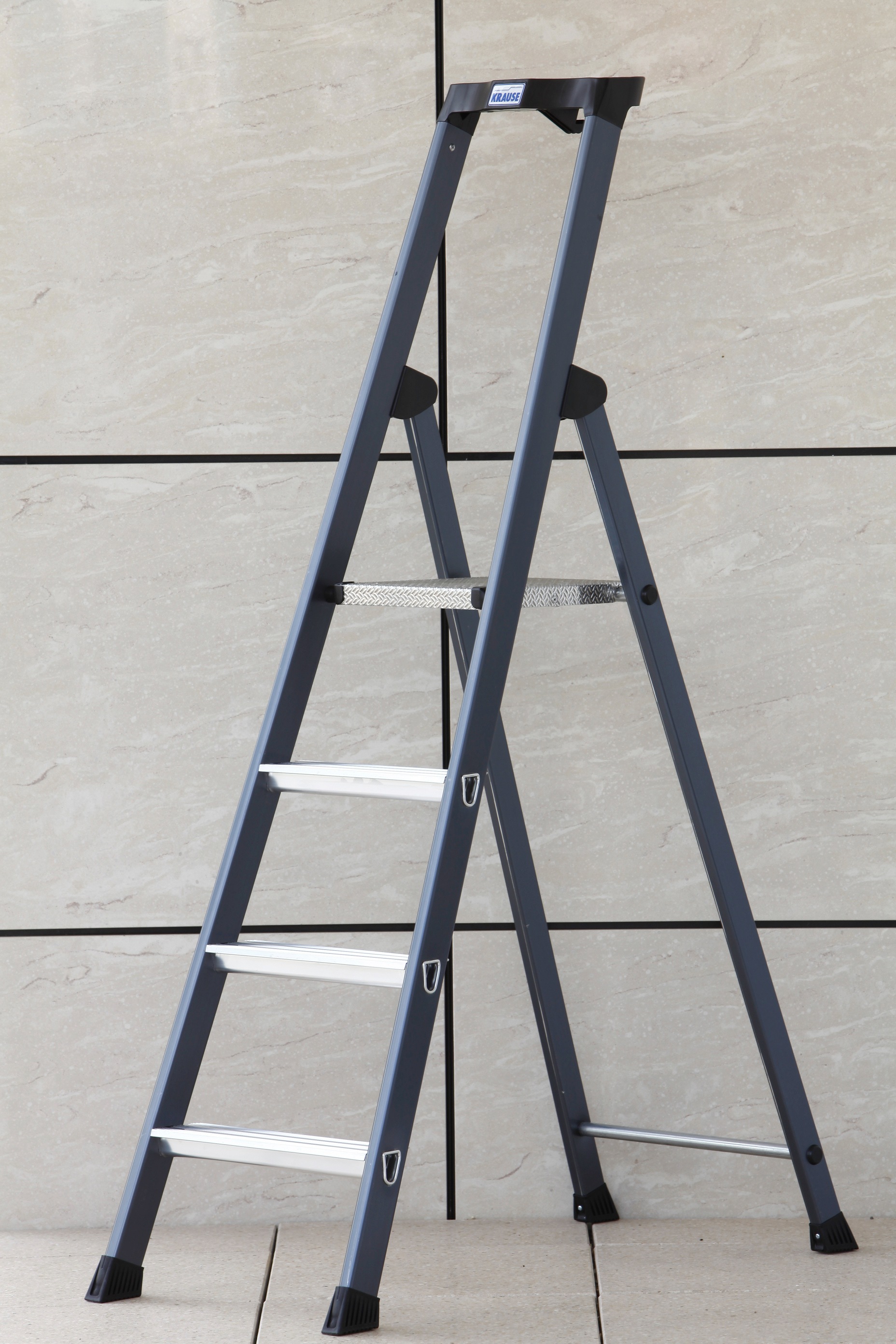 KRAUSE Stehleiter »SePro S«, Alu eloxiert, 1x4 Stufen, Arbeitshöhe ca. 285 cm
