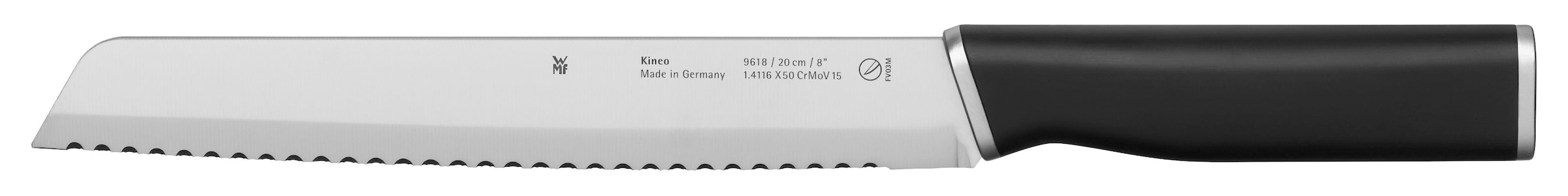 WMF Messer-Set »Kineo«, (Set, 5 tlg., Koch-, Gemüse-, Brot-, Fleisch- & Zubereitungsmesser), Performance Cut, Premium-Edelstahl, Made in Germany