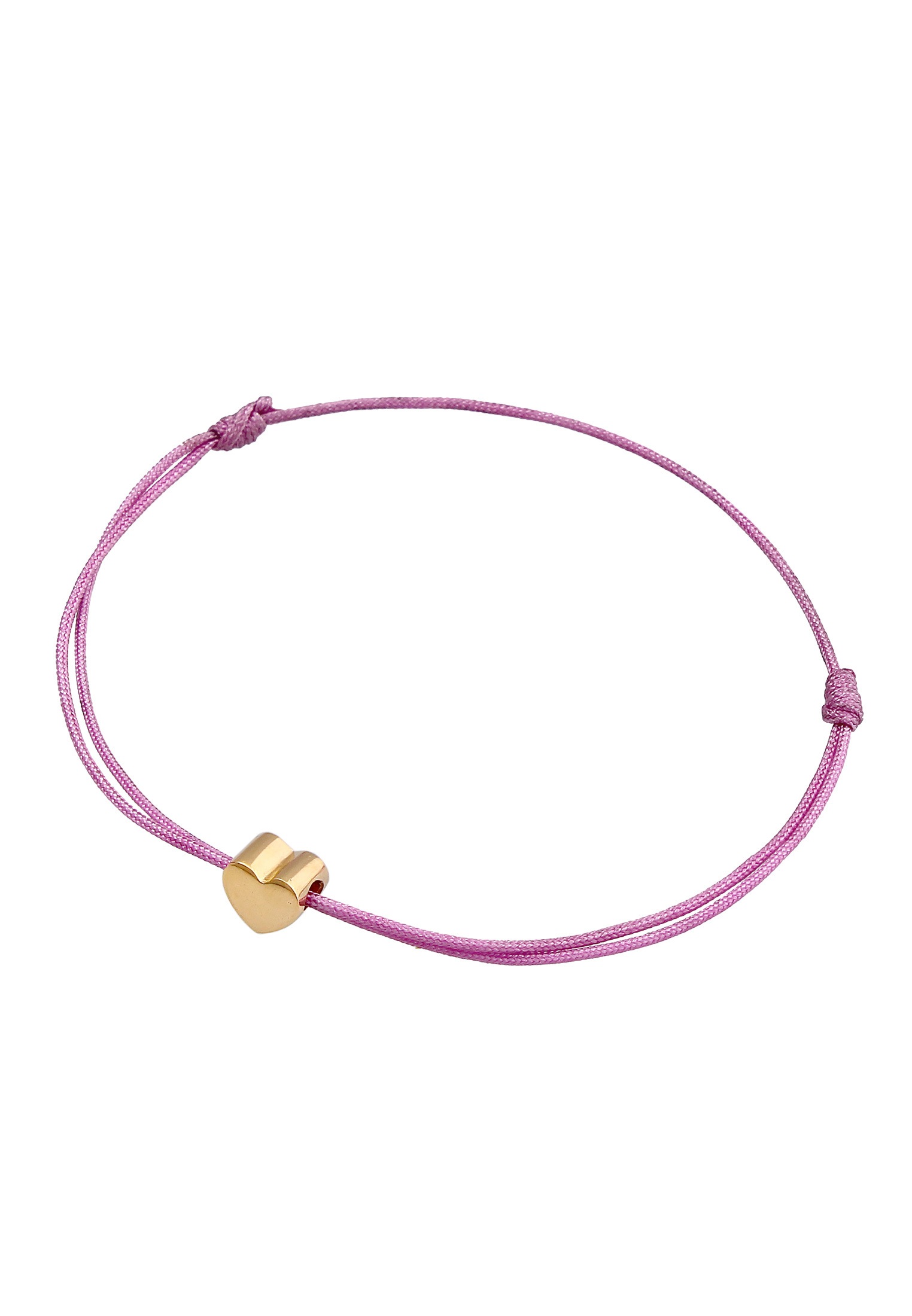 Elli Armkette »Armband Herz Liebe Textilband Trend 925 Silber«