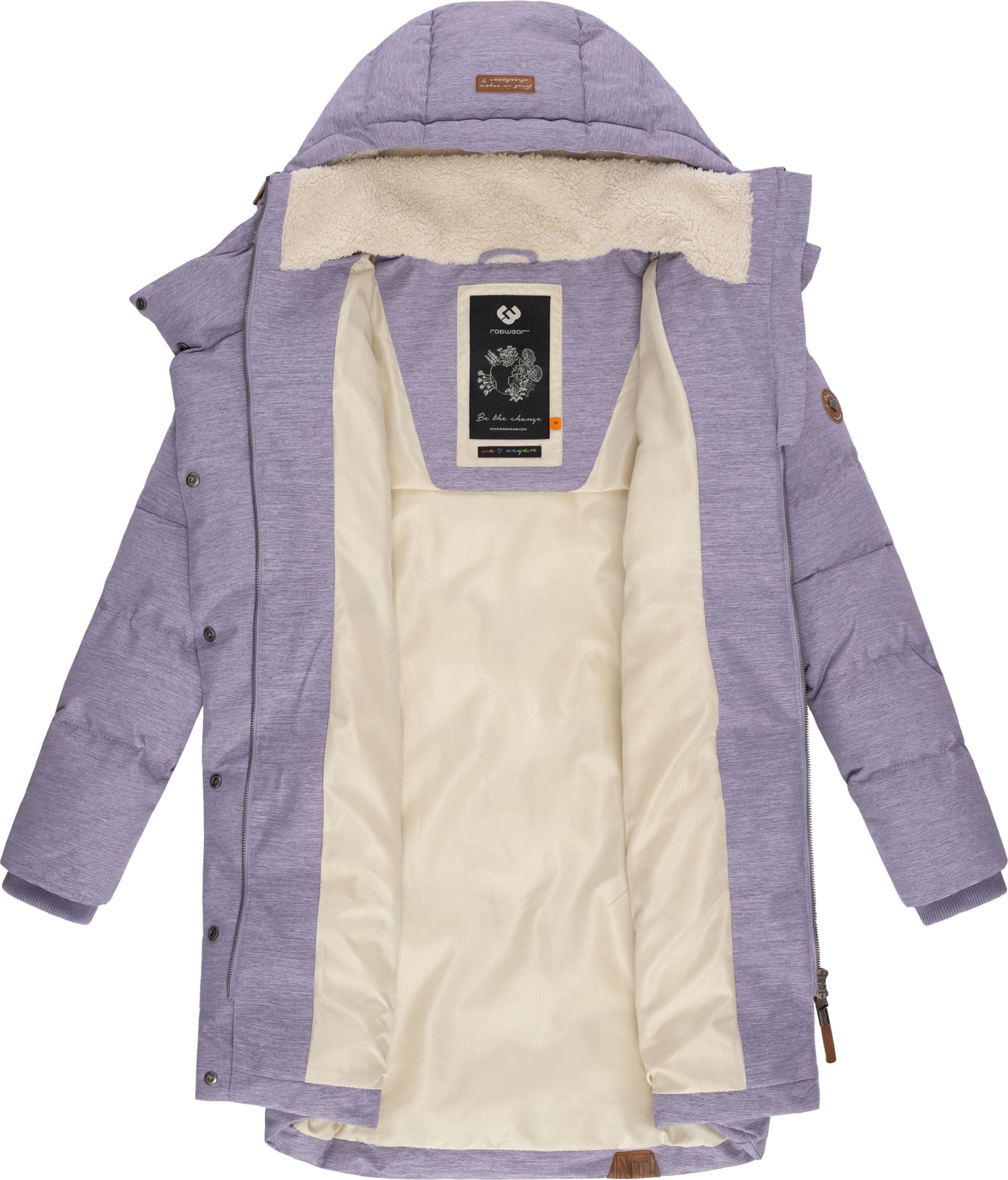 Ragwear Wintermantel »Wintermantel Pavla«, stylischer Winterparka mit Teddyfutter und Kapuze
