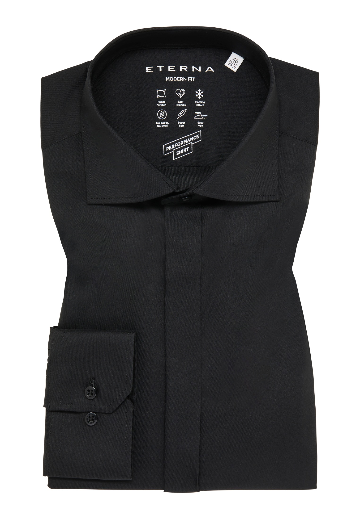 Eterna Langarmhemd »MODERN FIT« EASY IRON (bügelleicht)