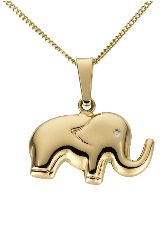 Firetti Kettenanhänger »Schmuck Geschenk Gold 333 Halsschmuck Anhänger für Halskette Elefant«, Made in Germany
