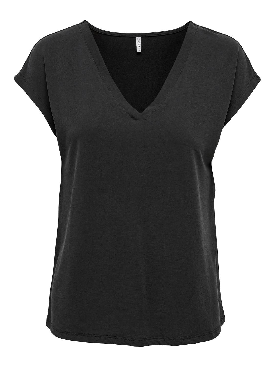 ONLY V-Shirt »ONLFREE S/S MODAL V-NEC TOP BOX JRS NOOS«