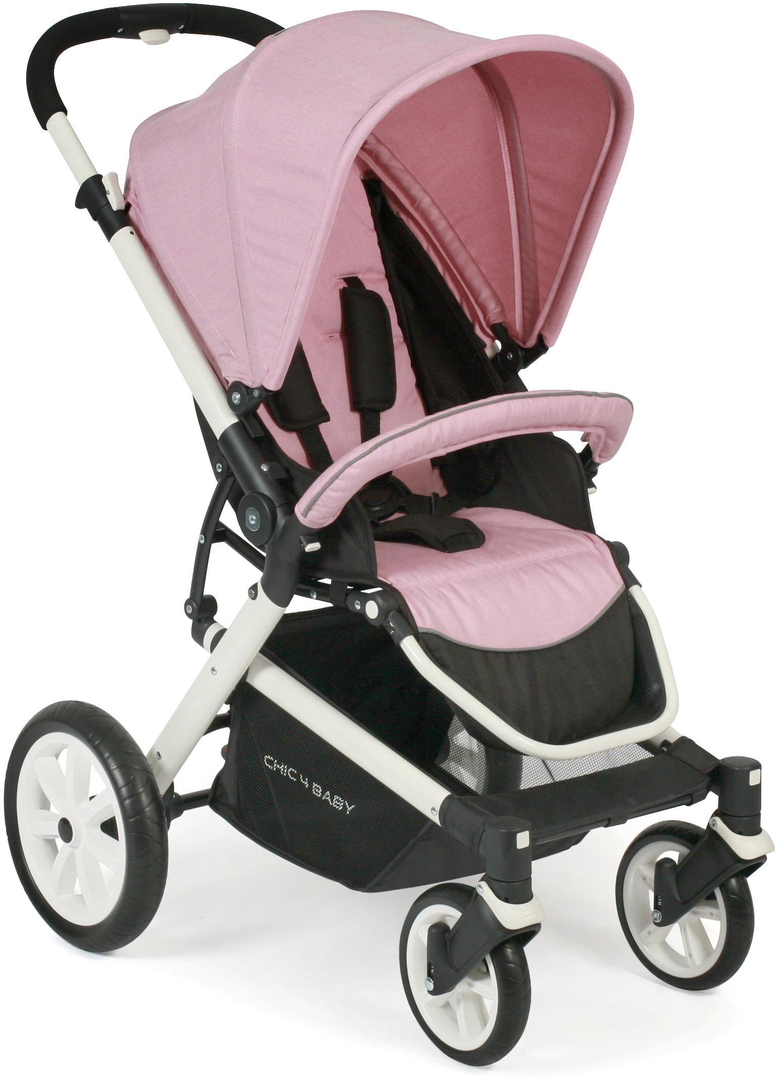 CHIC4BABY Sport-Kinderwagen »Boomer, rosa«, mit schwenk- und feststellbaren Vorderrädern