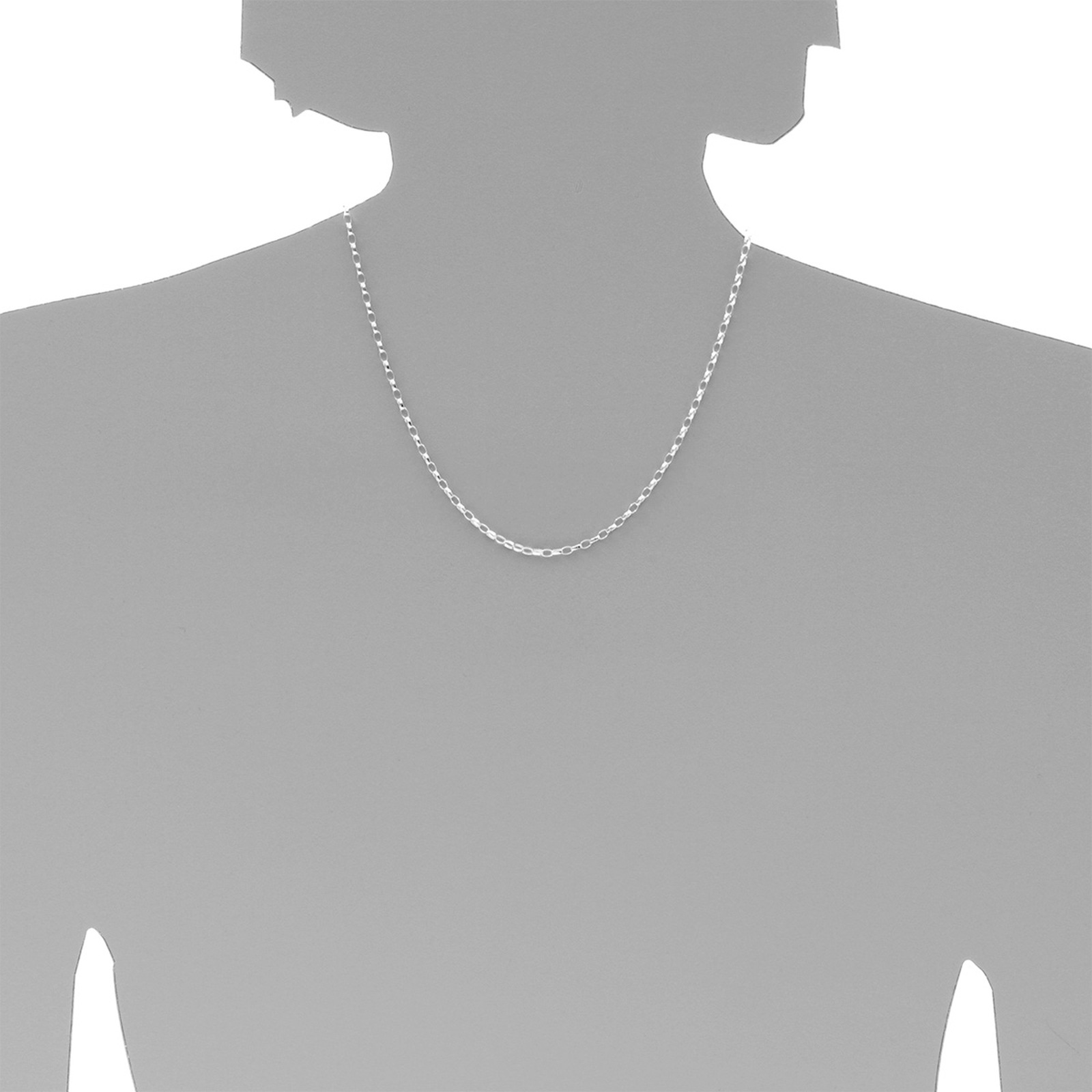 OSTSEE-SCHMUCK Silberkette »- Erbs oval 2,5 mm - Silber 925/000 -,«