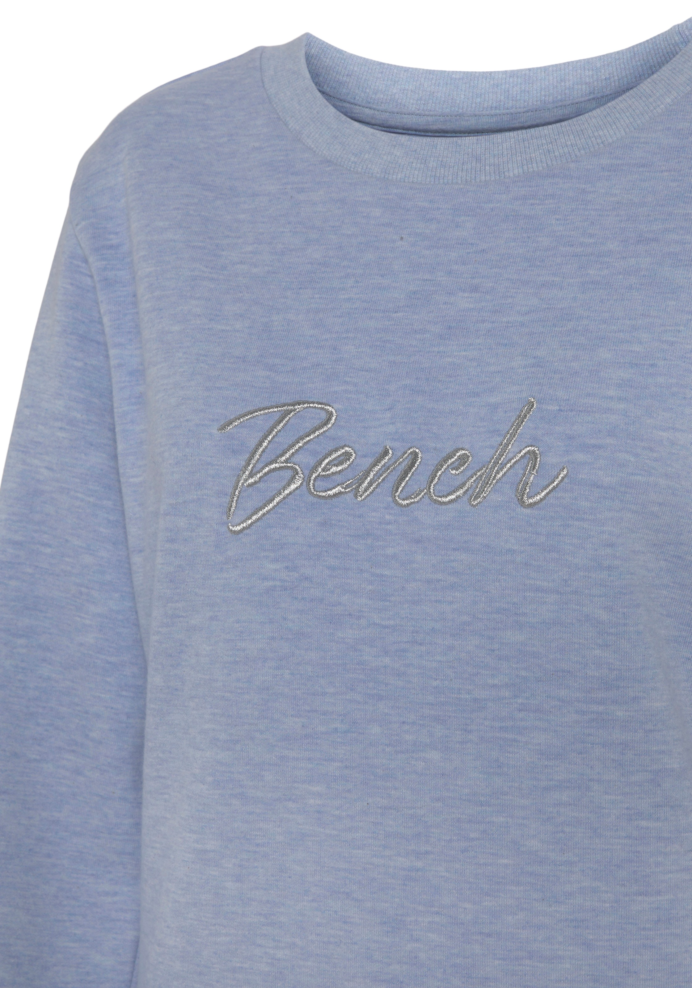 Bench. Loungewear Sweatshirt, mit glänzender Logostickerei, Loungewear