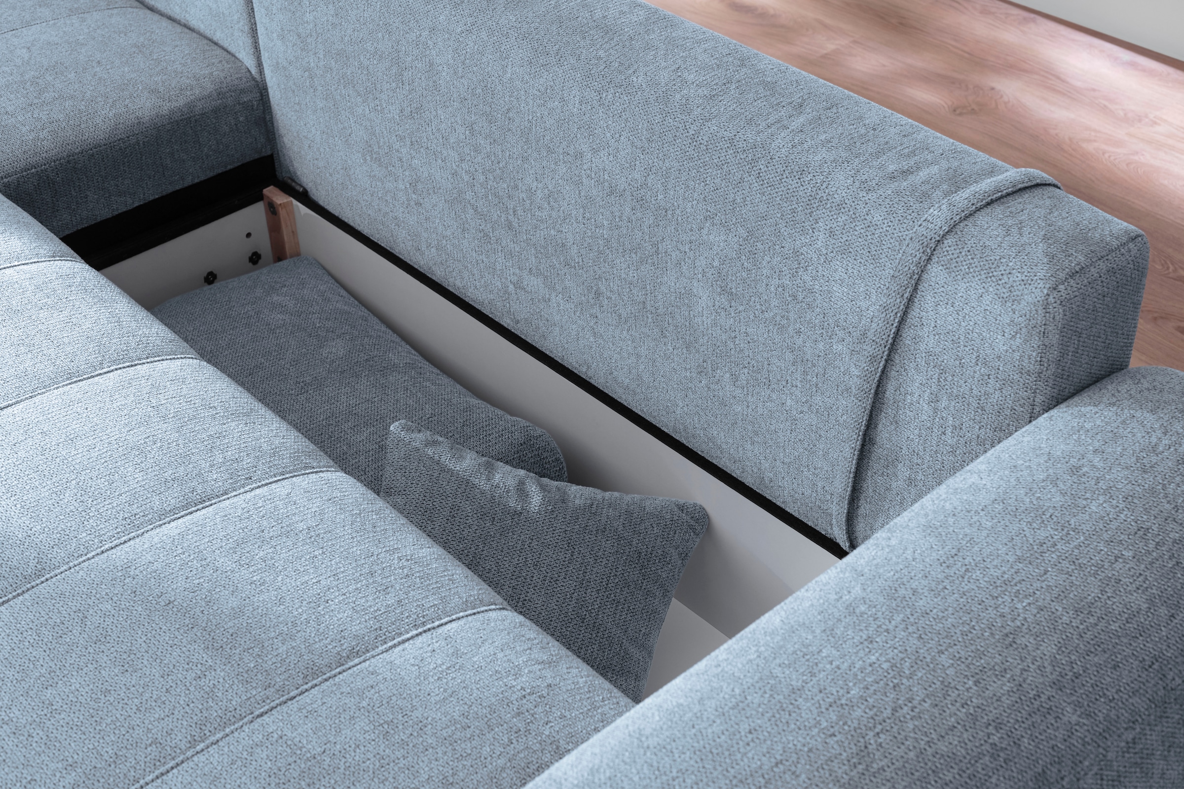 Mr. Couch Ecksofa »Mykonos, L-Form, Dauerschläfer« mit DuraSpring-Taschenfederkern bis 140 kg belastbar