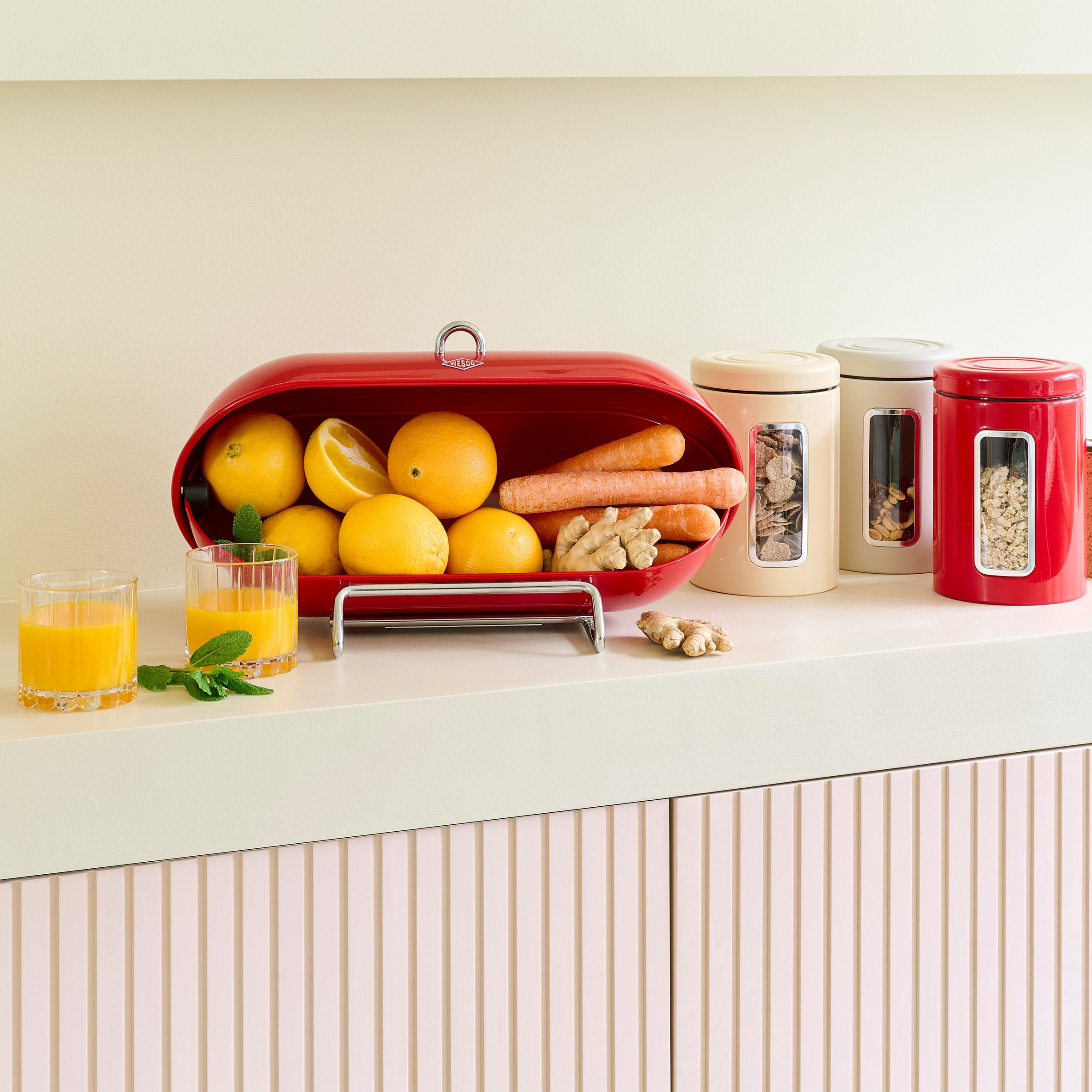 WESCO Brotkasten »Breadboy« 1 Stk. tlg. pulverbeschichtet, klapperfreier Schwenkdeckel, mit Lüftungslöcher