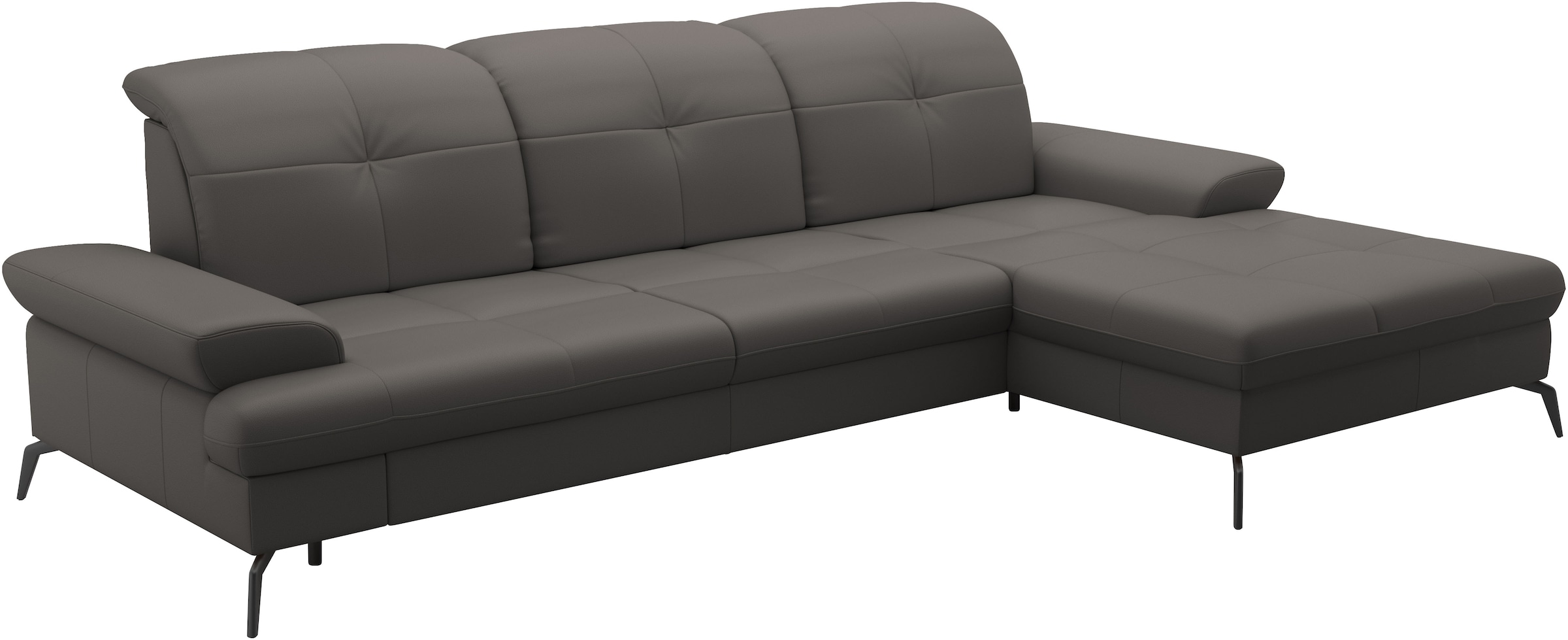 sit&more Ecksofa »Amica, L-Form, inkl. Sitztiefenverstellung & Armteilverstellung«, wahlweise mit Bettfunktion, Bettkasten und Kopfteilverstellung