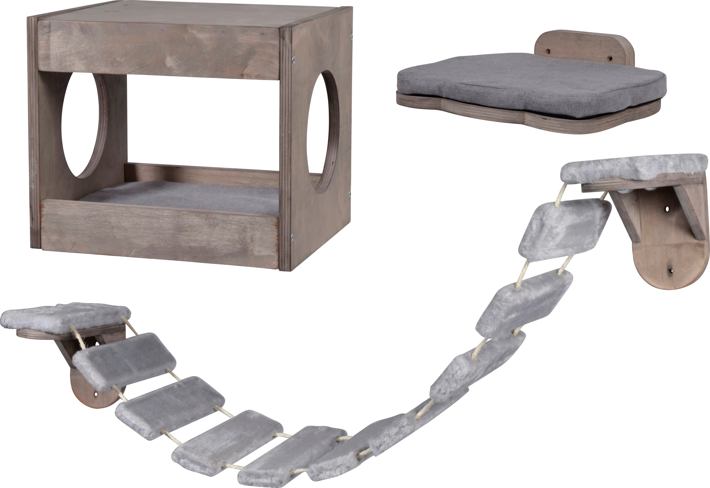 dobar Tierbett, 3-tlg., mit Katzenleiter und Liegefläche kaufen
