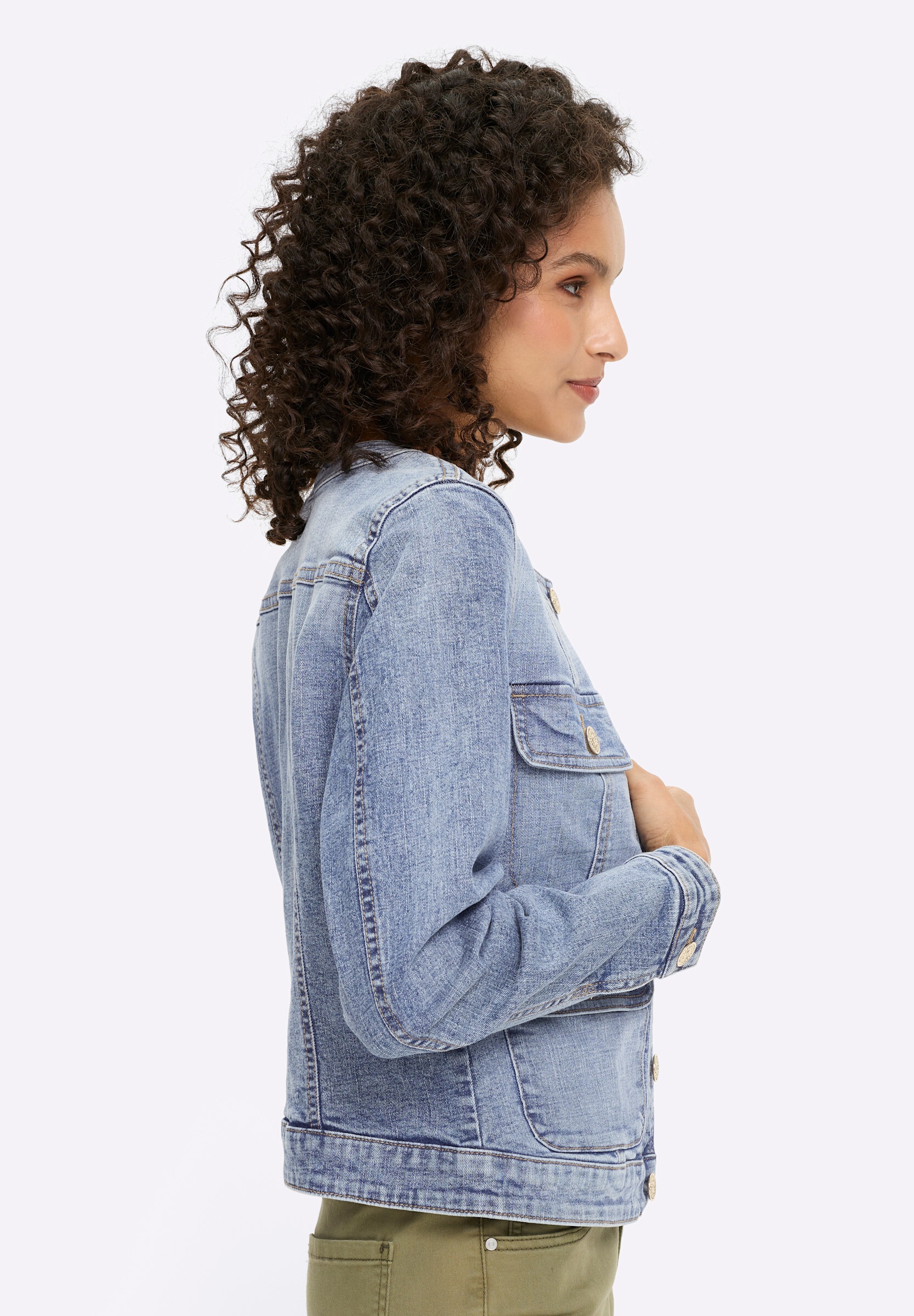 heine Jeansblazer »Jeans-Jacke Jeansjacke in verschlussloser Form«
