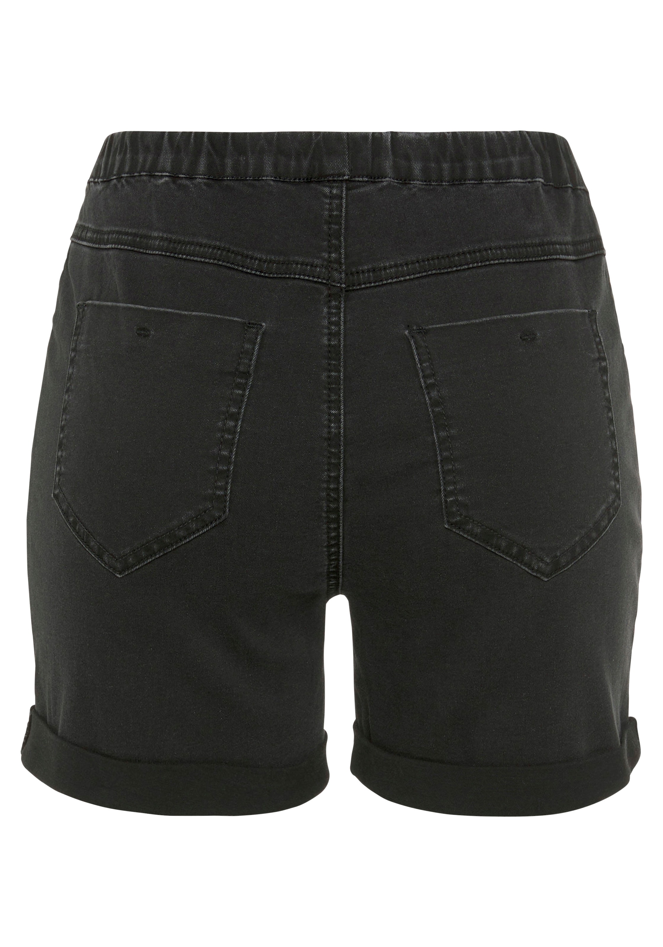 Buffalo Shorts, in elastischem Denim mit zwei Gesäßtaschen