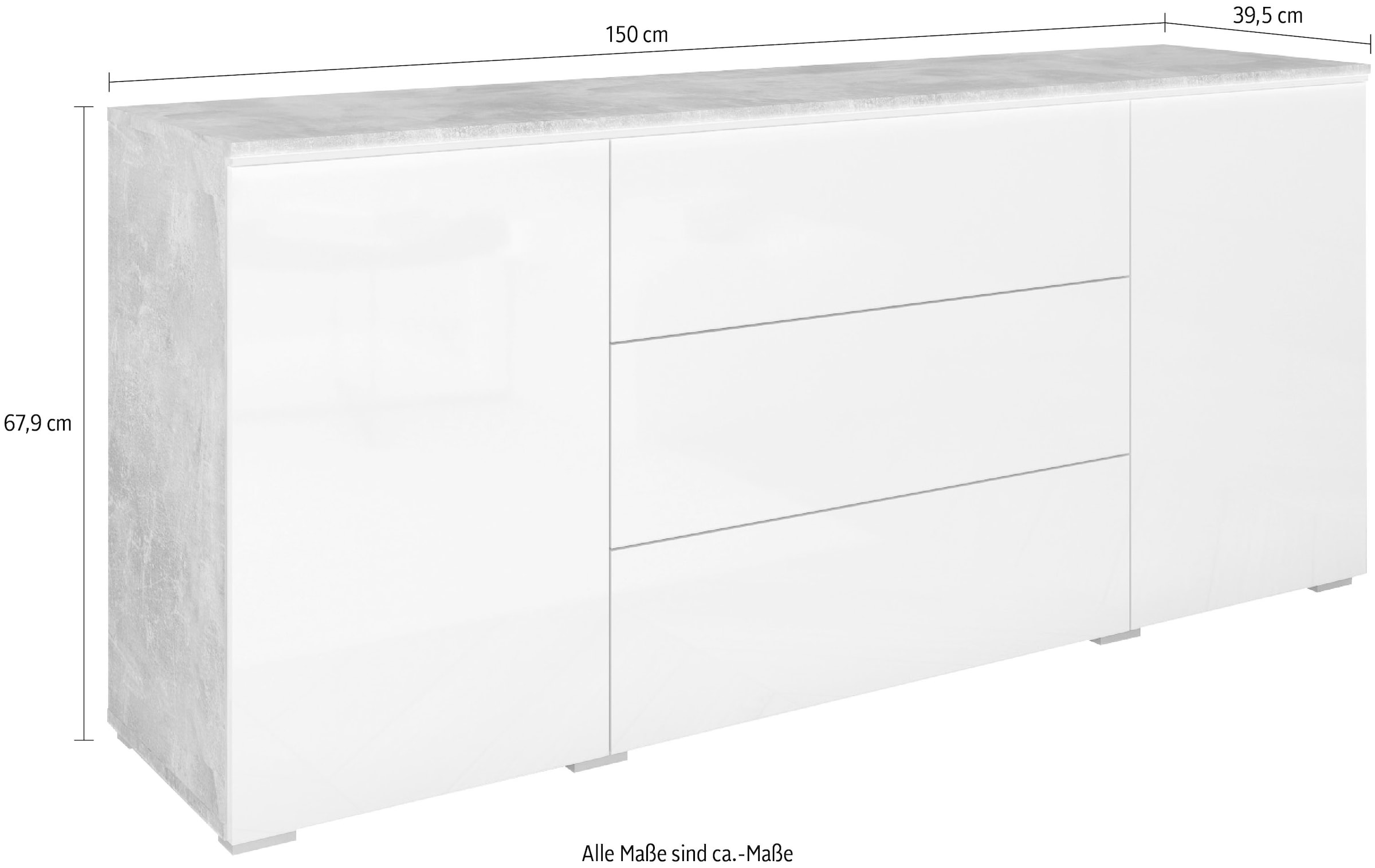 INOSIGN Sideboard »Vera«, Breite 150 cm