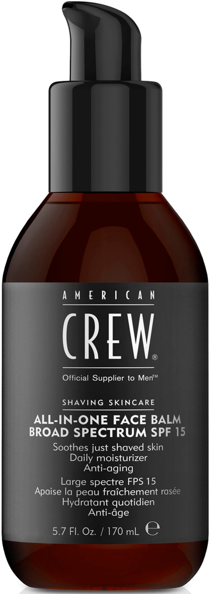 American Crew Herren Gesichtspflege »All-In-One Face Balsam« Feuchtigkeitsspendende Formel mit Anti-Aging-Wirkung und LSF 15. in grau