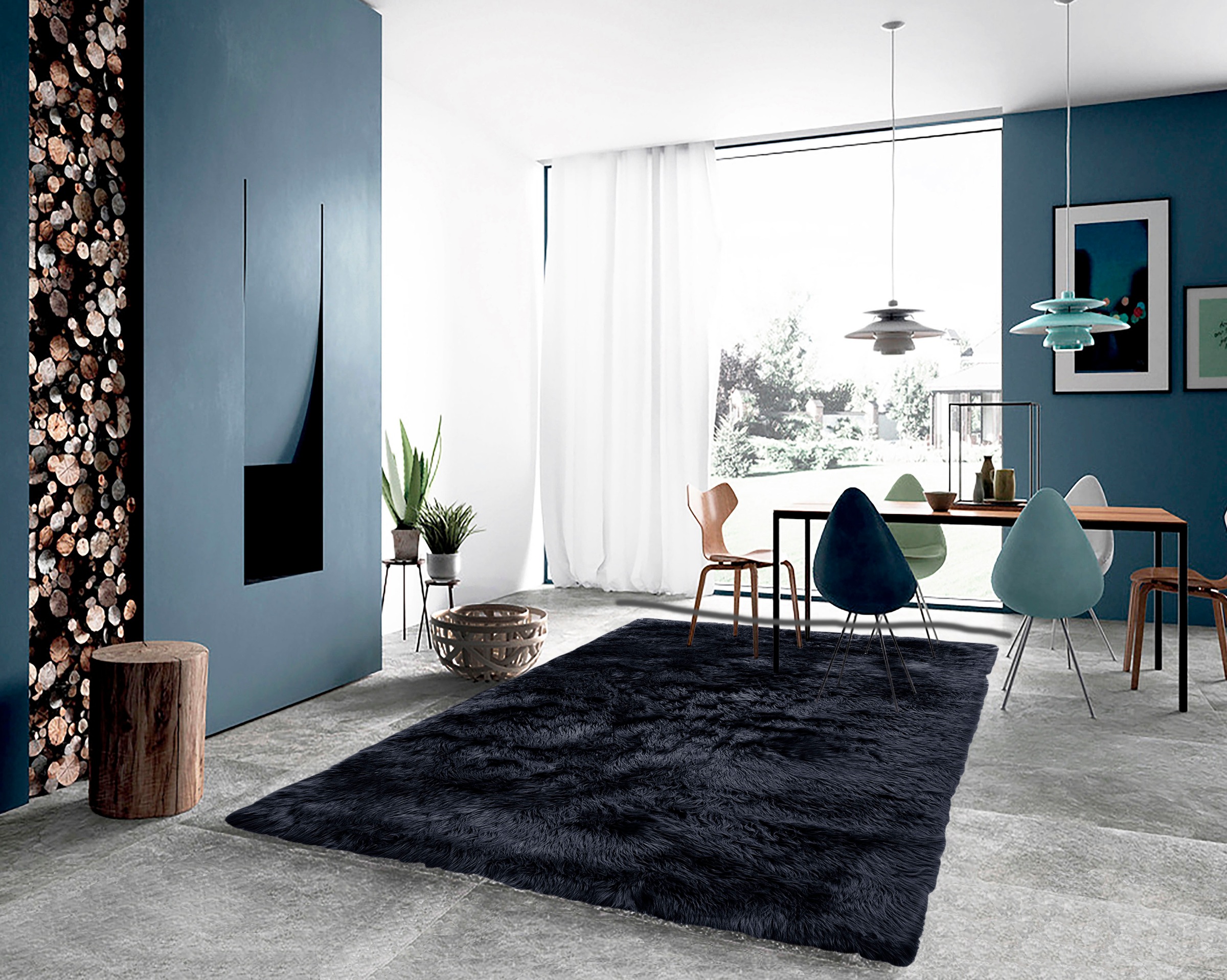 LeGer Home by Lena Gercke Fellteppich »Lenja«, rechteckig, Kunstfell, Uni Farben, fußbodenheizungsgeeignet, pflegeleicht