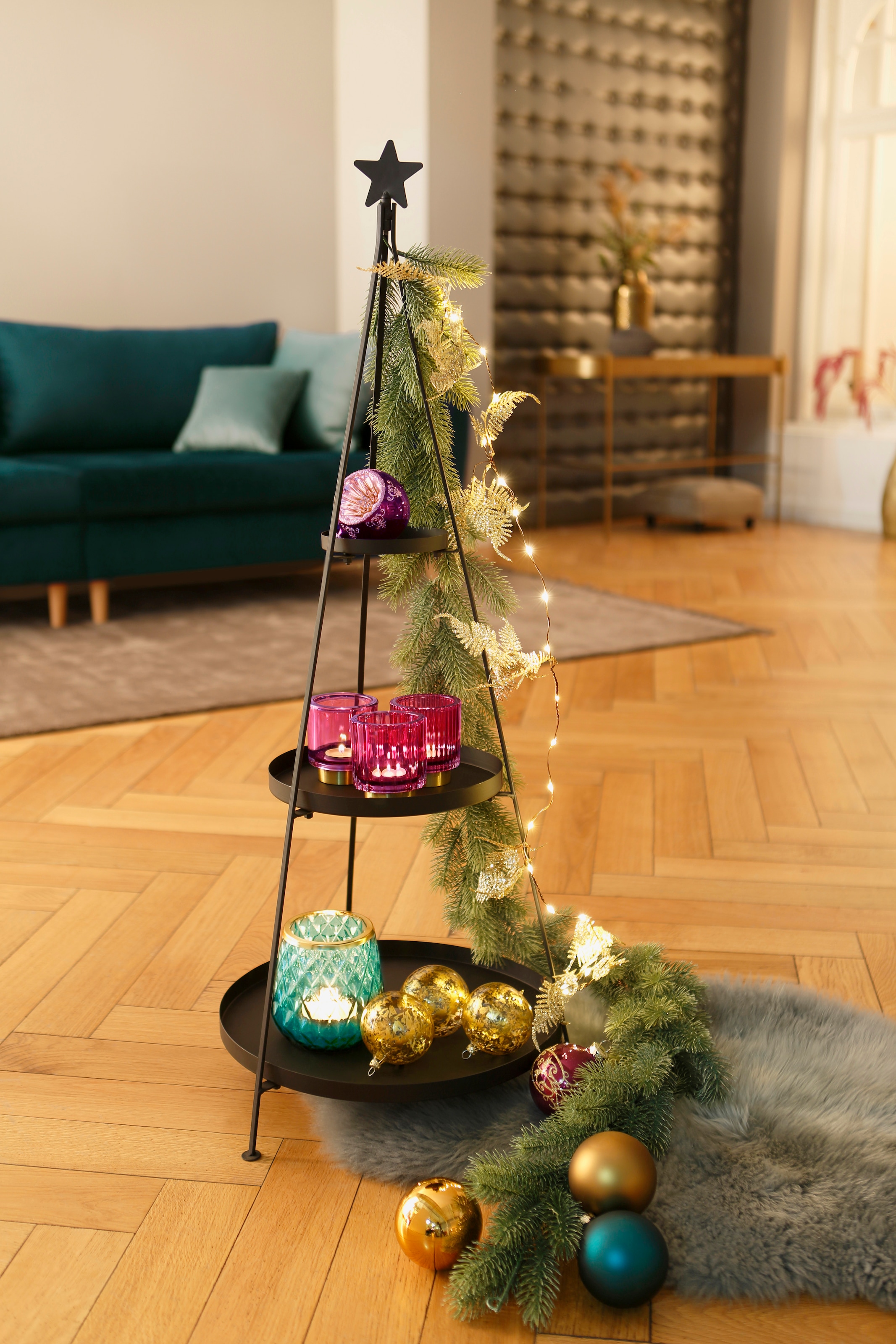 Guido Maria Kretschmer Home&Living Weihnachtsbaumkugel »Sannah, Christbaumschmuck, Christbaumkugeln aus Glas«, (Set, 3 St.), Weihnachtsdeko, mundgeblasen und handdekoriert