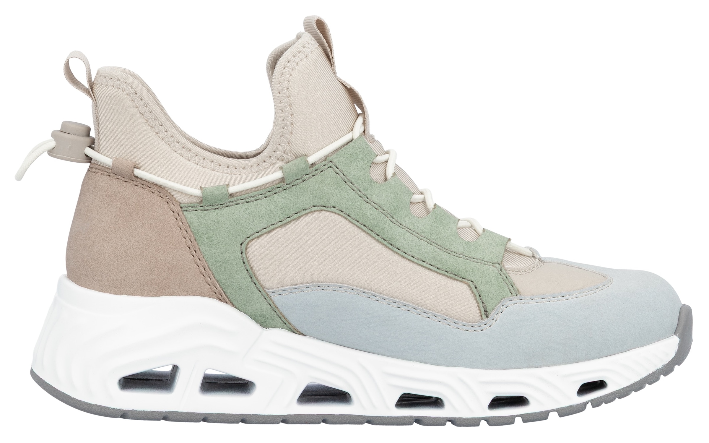 RIEKER Sport Slip-On Sneaker  High Top Sneaker, Schlupfschuh mit Schnellverschluss hinten