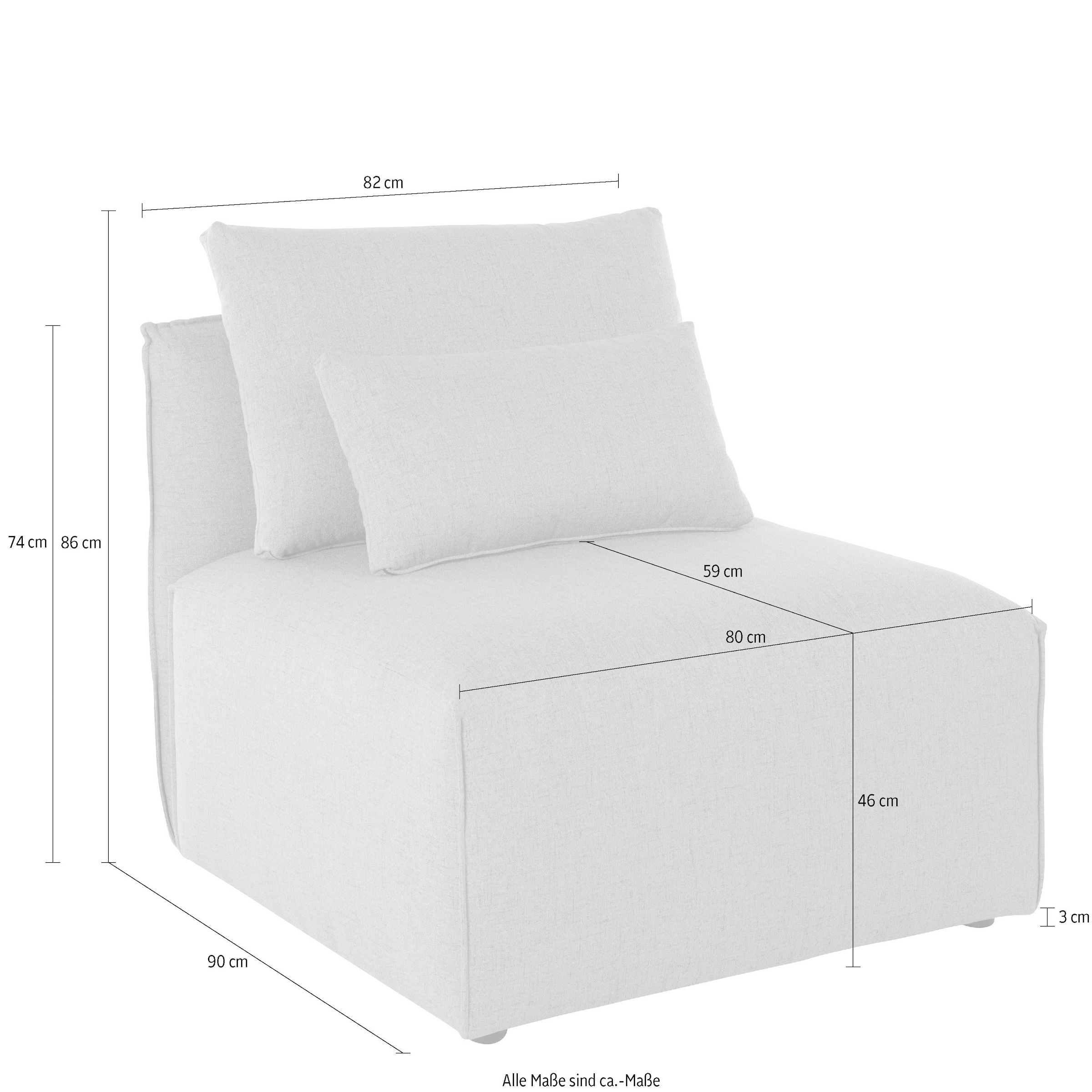 andas Sessel »Nöre« Modul - zum Zusammenstellen; in vielen Bezugsqualitäten und Farben