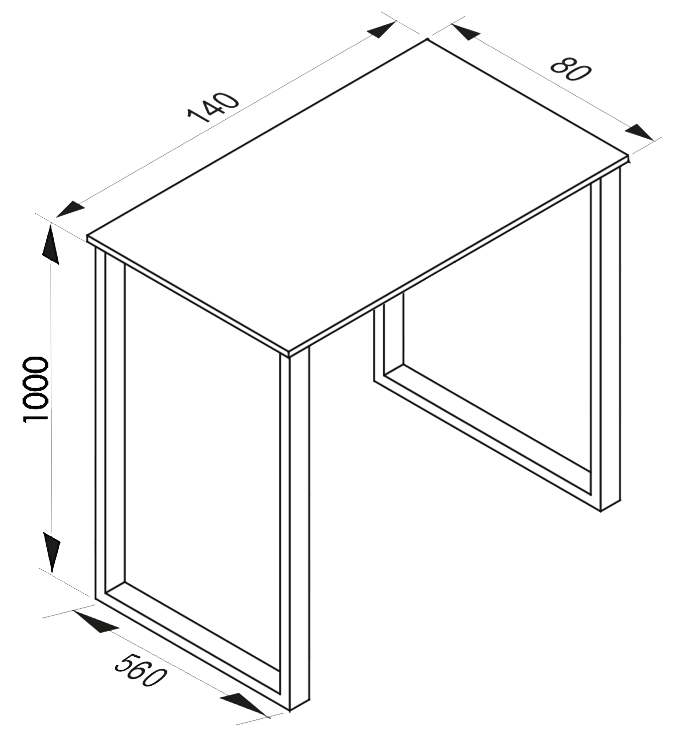 VCM Bartisch »Holz Bartisch Stehtisch Tisch Tresen Xona 140x80« 1 Stk. tlg.
