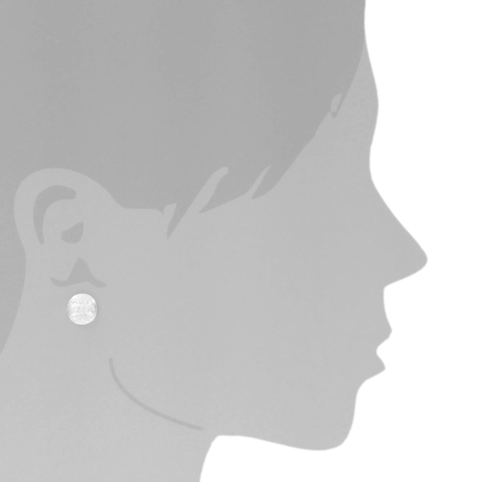 OSTSEE-SCHMUCK Paar Ohrstecker »- Hiddensee 13 mm rund - Silber 925/000 -,«
