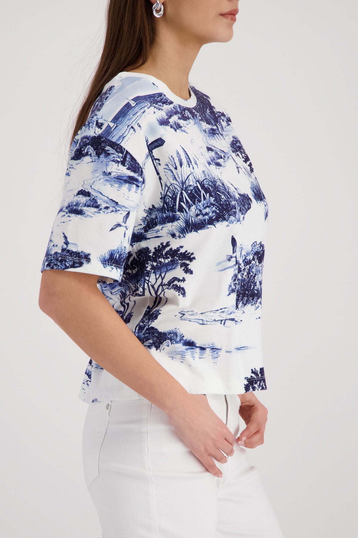 Monari T-Shirt Regular fit mit Landschaftsdruck