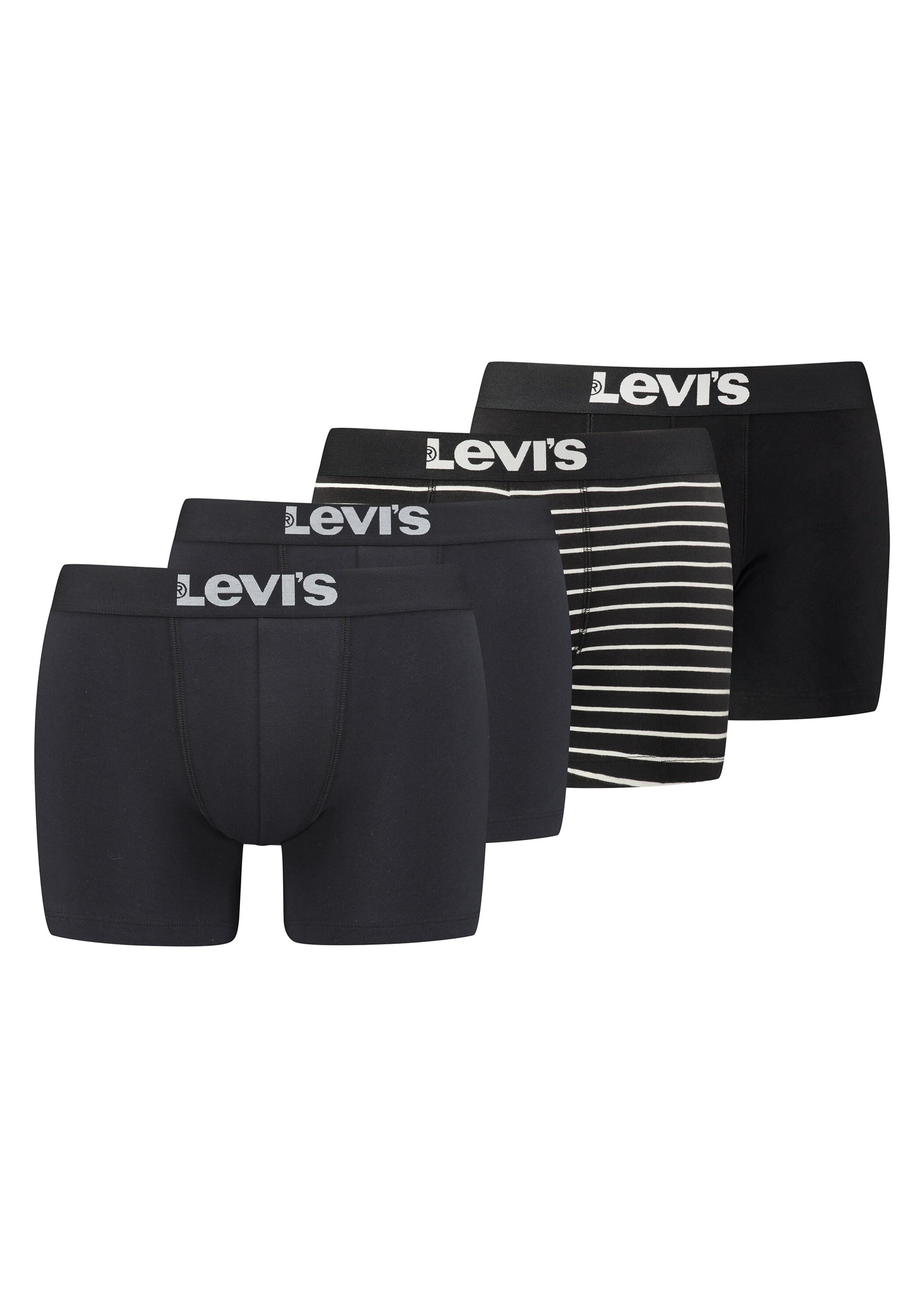 Boxershorts »Boxershort MEN SOLID BASIC BOXER & VINTAGE STRIPE 4P 4er Pack«