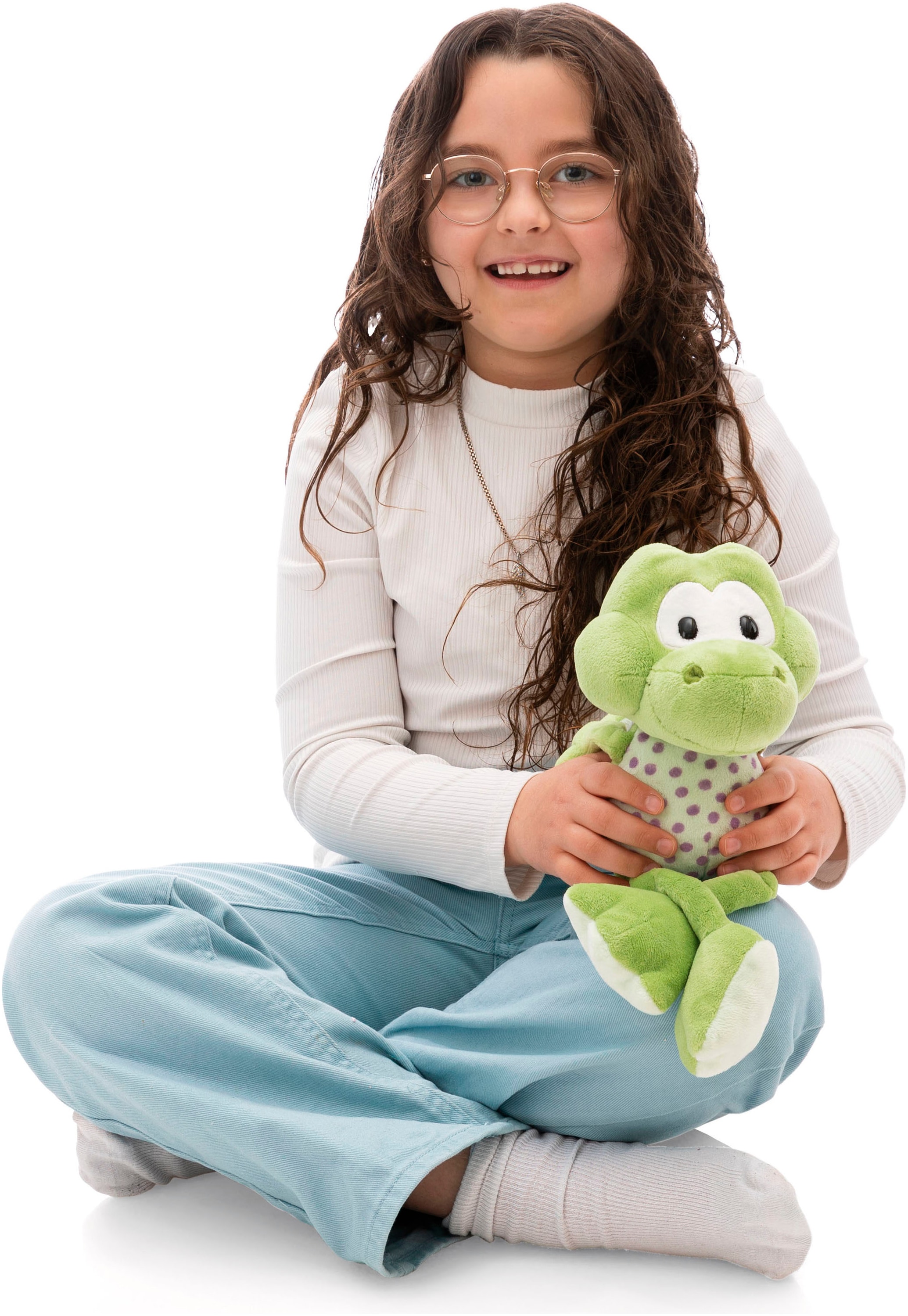 Nici Kuscheltier »Forest Friends, Frosch Fridolin Frog, 35 cm schlenkernd«, enthält recyceltes Material