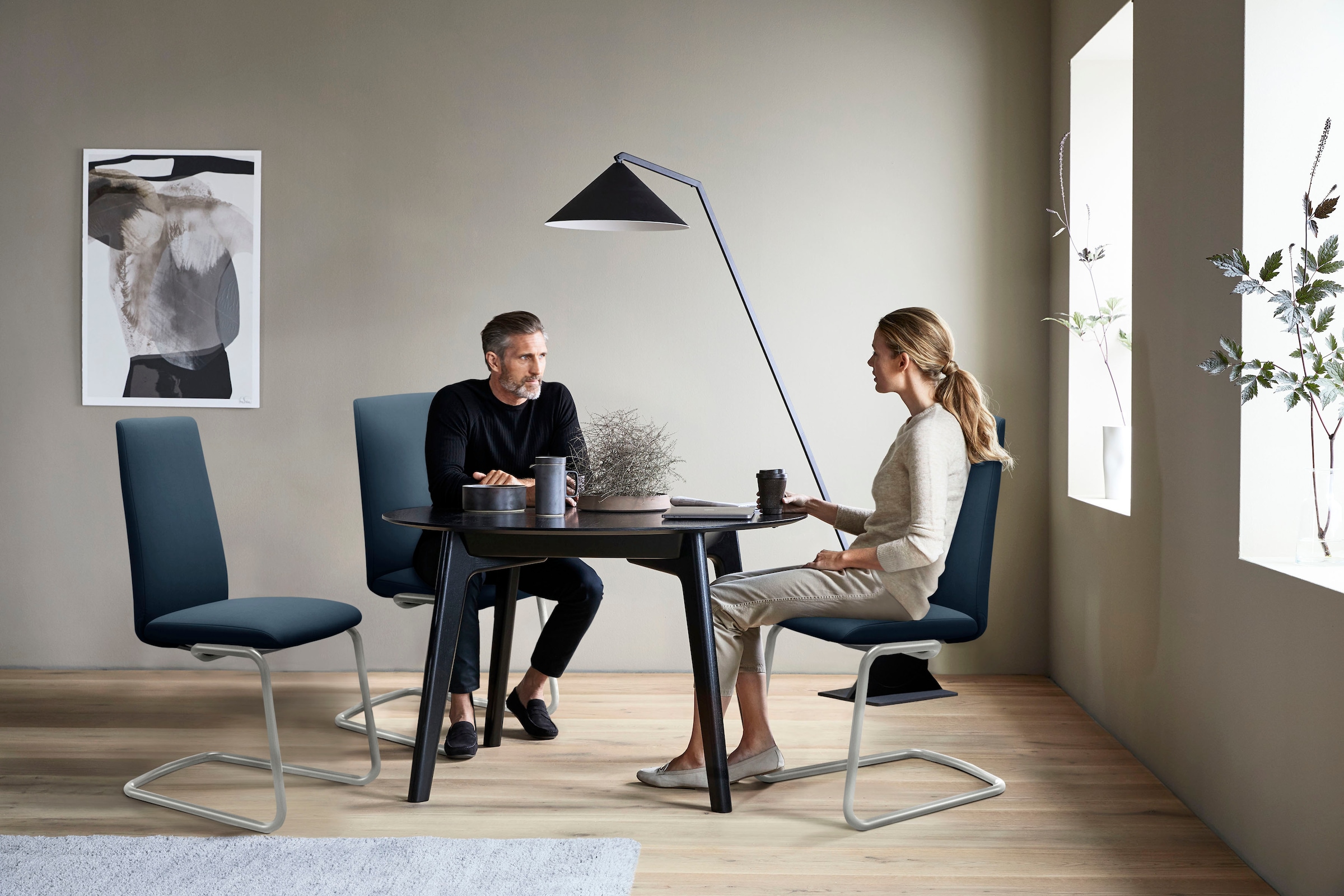 Stressless® Polsterstuhl »Laurel« () High Back, Größe L, mit Beinen aus Stahl in Chrom glänzend