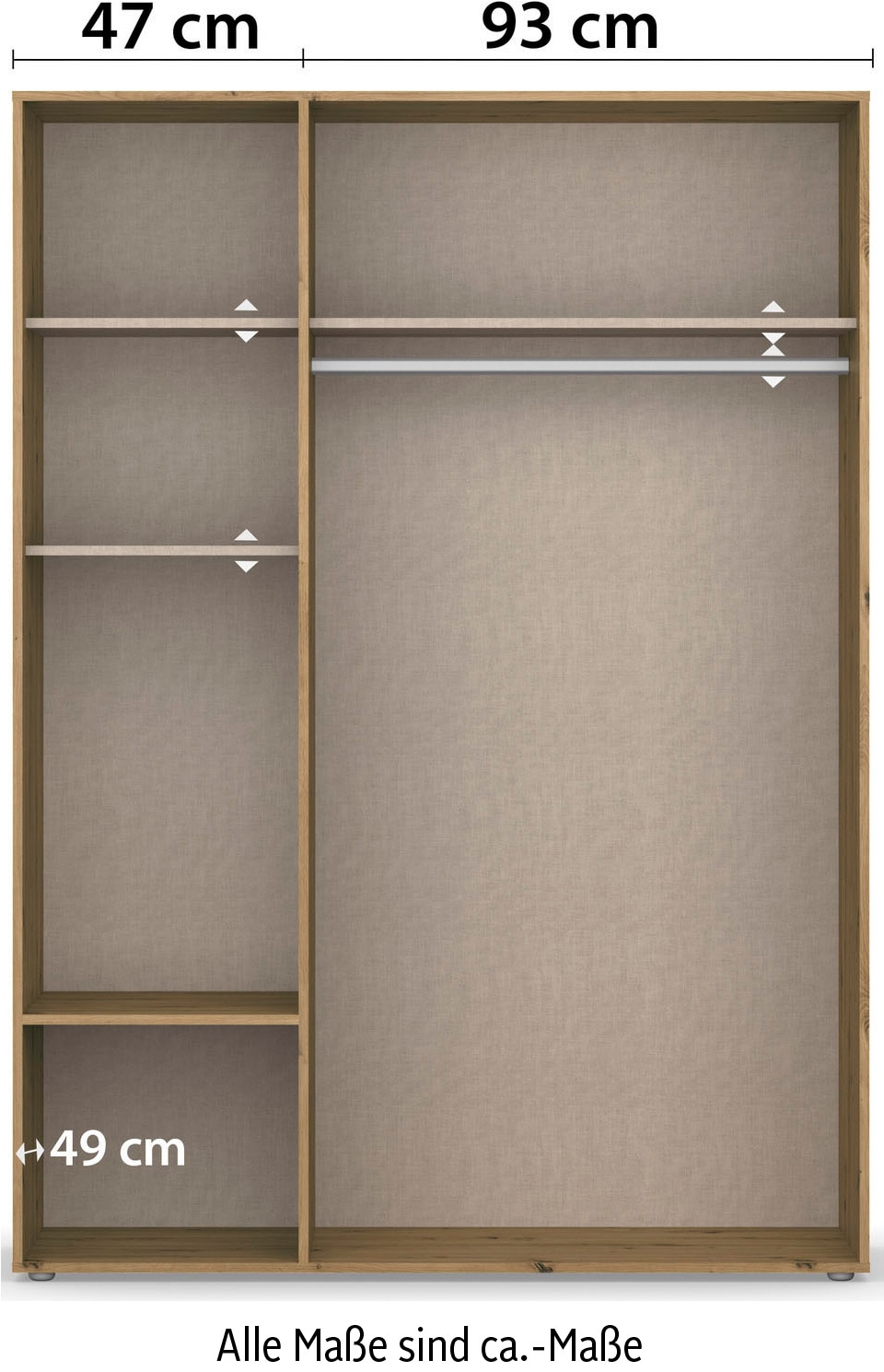 rauch Drehtürenschrank »Voyager, Kleiderschrank mit Außenschubkästen, Garderobe«, (in 3 verschiedenen Ausstattungen BASIC/CLASSIC/PREMIUM), Made in Germany