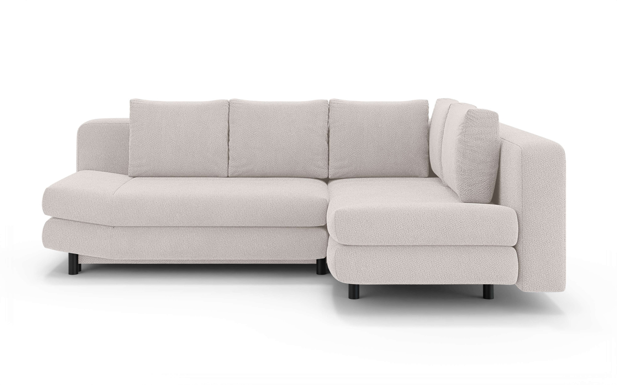 Home affaire Ecksofa »LENNARA Schlafsofa mit Bettkasten, Maße B/T/H: 234/179/85 cm«, L-Form mit Ottomane rechts/links, mit Wellenunterfederung