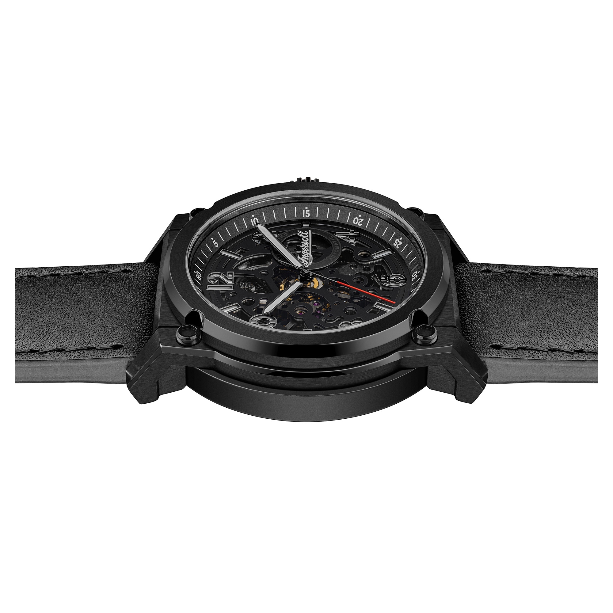 Ingersoll Automatikuhr »The Anvil« Armbanduhr, Herrenuhr, Mechanische Uhr, Lederarmband, analog